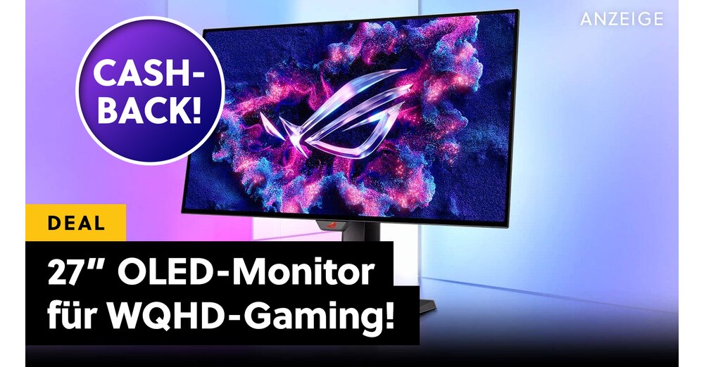 Le prix est un miracle de Noël ! Moniteur de jeu OLED 27 pouces pour WQHD d'ASUS dans une offre incroyable grâce au cashback