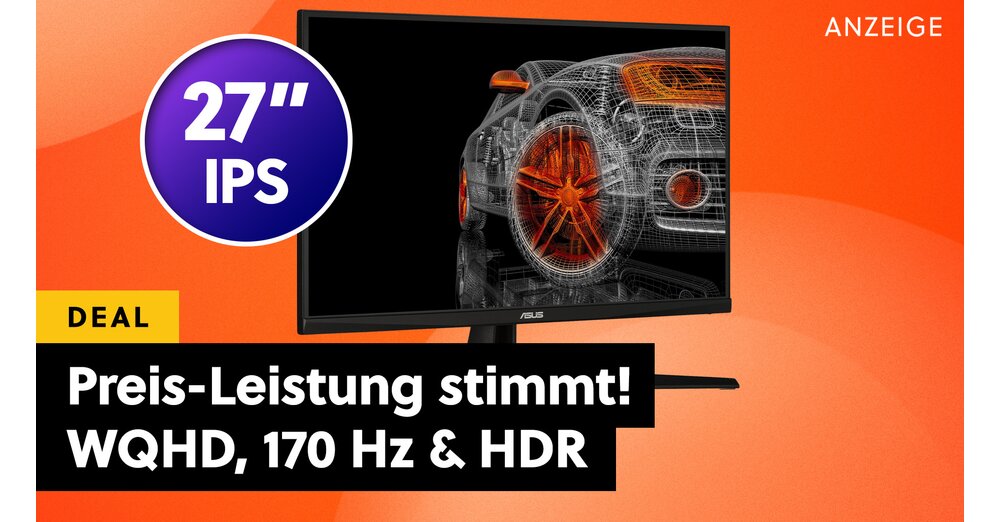 価格パフォーマンスハンマー：170Hzと素晴らしいIPSパネルを備えたASUSからの27インチWQHDモニターは本当に安いです！