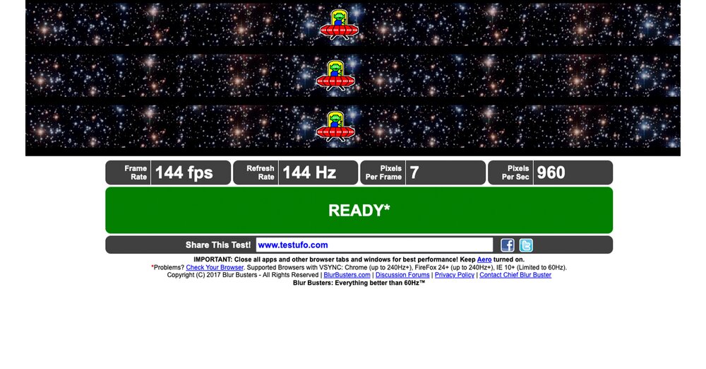 UFO Test für Monitore