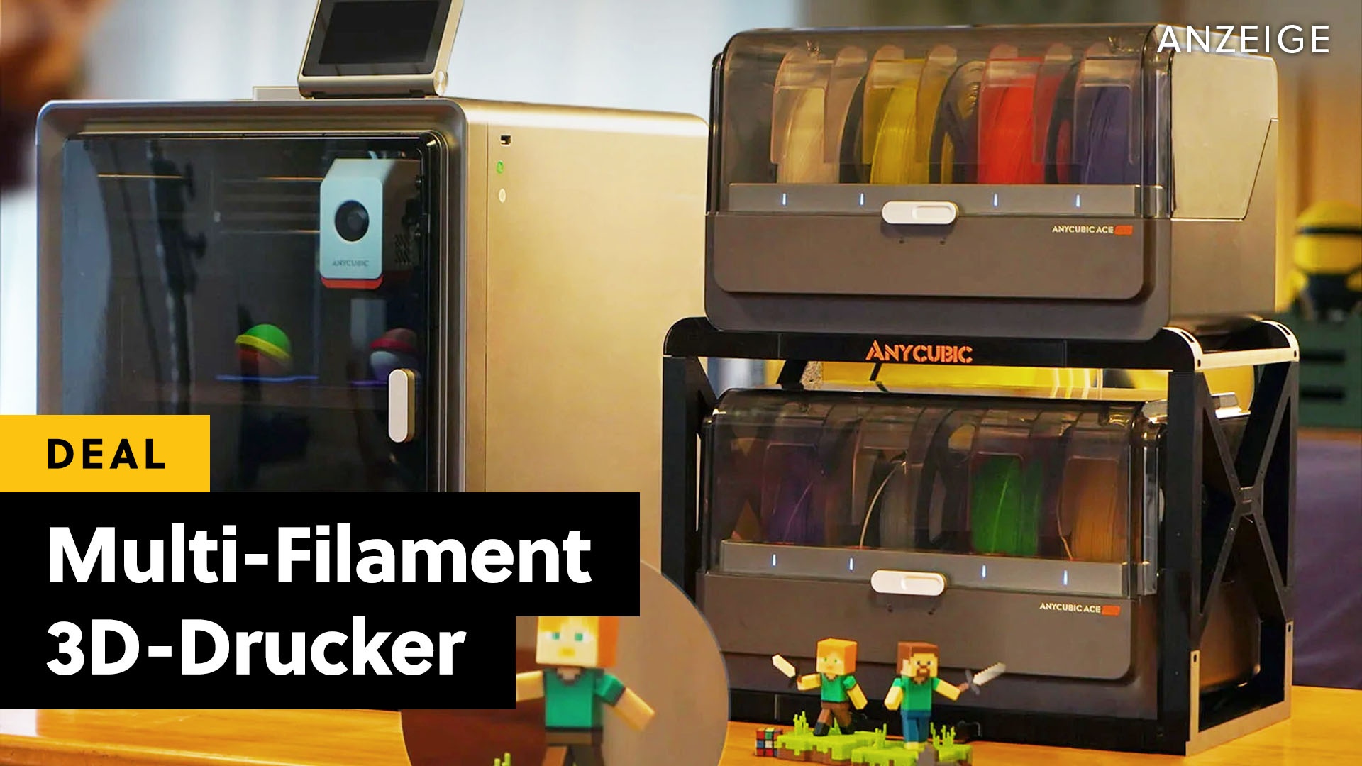 Deals: 3D-Drucker - Gesamtpaket mit Filament-Trocknung, Multicolor-Printing & Auto-Nivellierung [Anzeige]