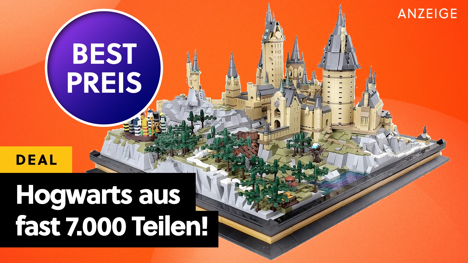 Harry Potter Hogwarts mit 7.000 Teilen, irren Details & QuidditchFeld von der LEGOAlternative