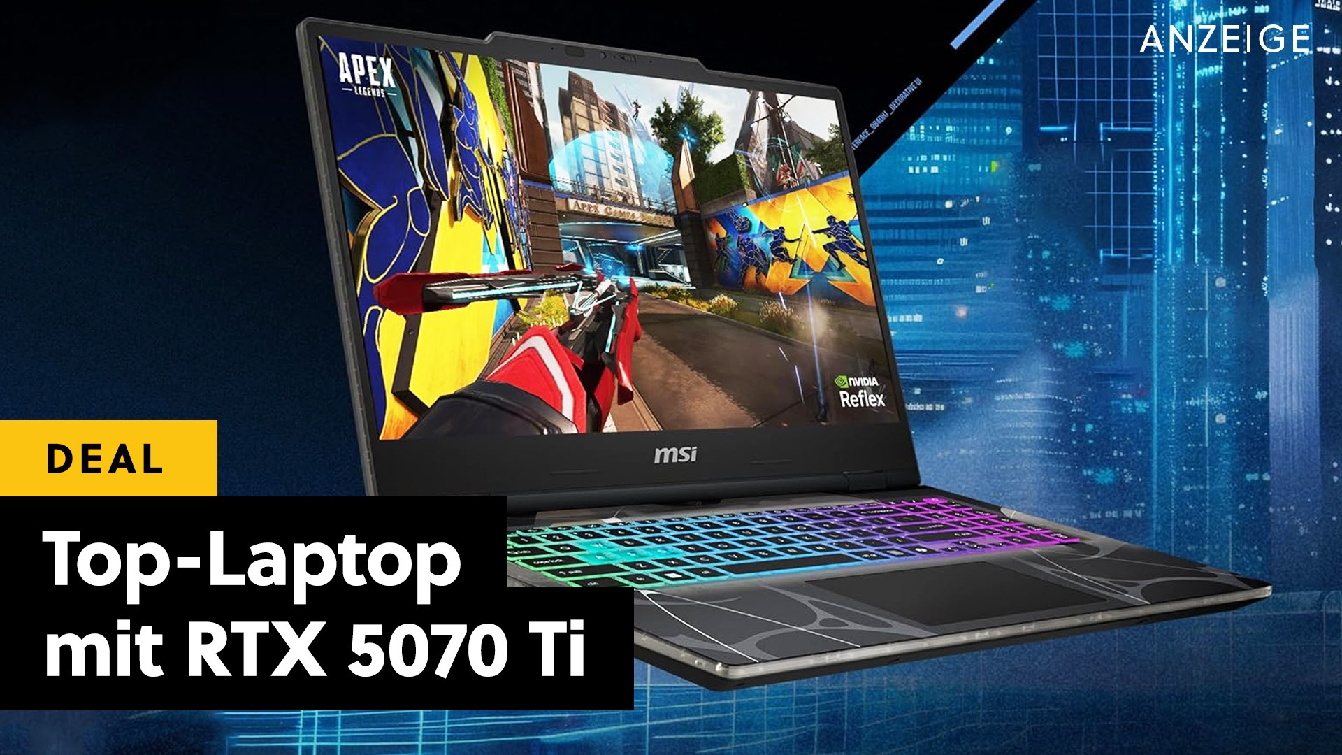 Deals: Endlich mit mehr VRAM - Bei Amazon bekommt ihr gerade ein Top-Laptop mit RTX 5070 Ti eine Preisstufe günstiger [Anzeige]