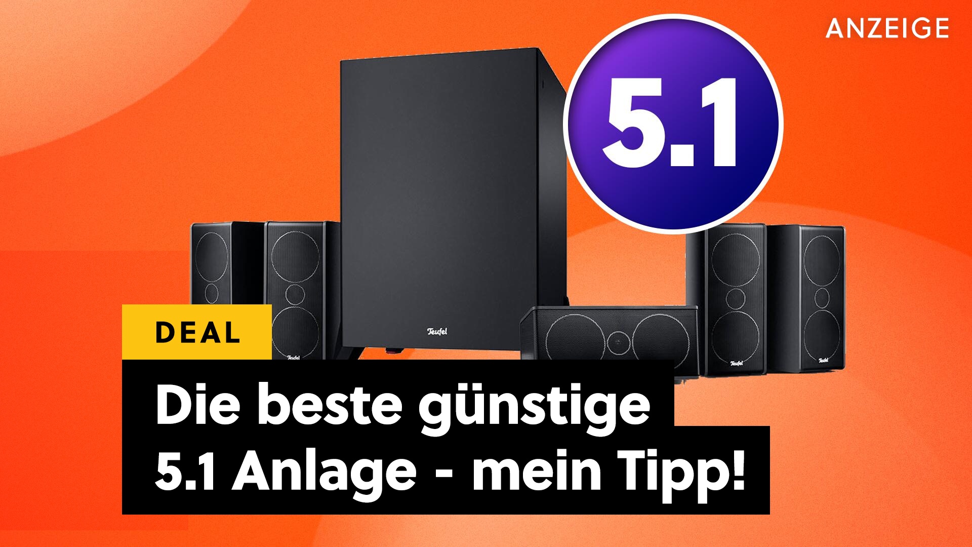 Deals: 5.1 Soundsystem-Empfehlung - In meinen Augen gibt's keine bessere günstige Surround-Anlage! [Anzeige]