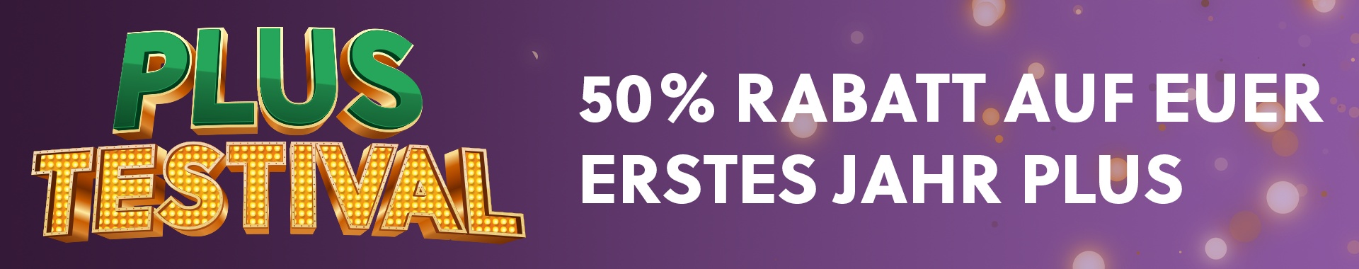 Plus Testival Sale - Banner