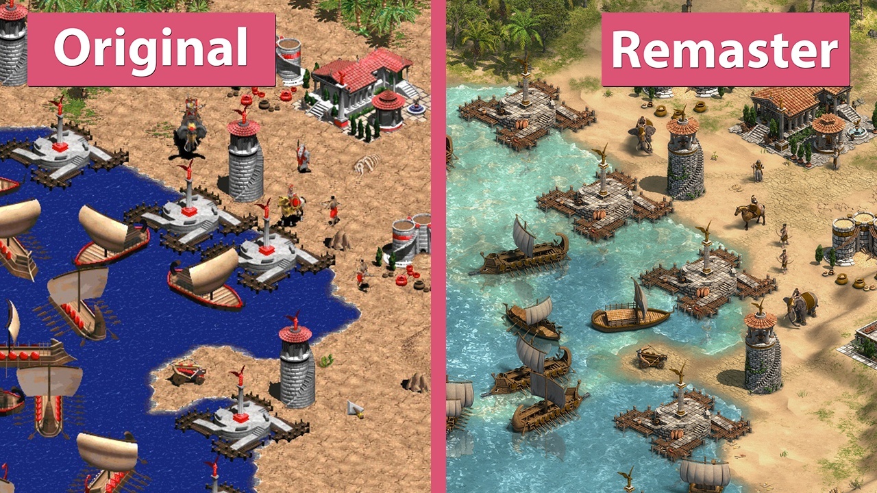 Age of Empires Definitive Edition Original und Remaster im Screenshot