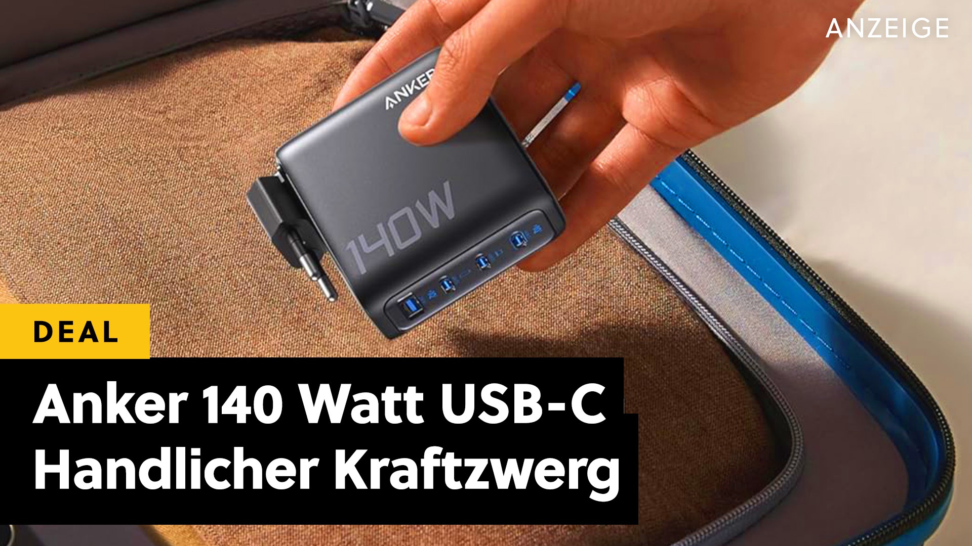 Deals: 140 Watt USB-C - Laptops kommen bald ohne Netzteil - mit diesem Kraftzwerg von Anker sorgt ihr vor [Anzeige]