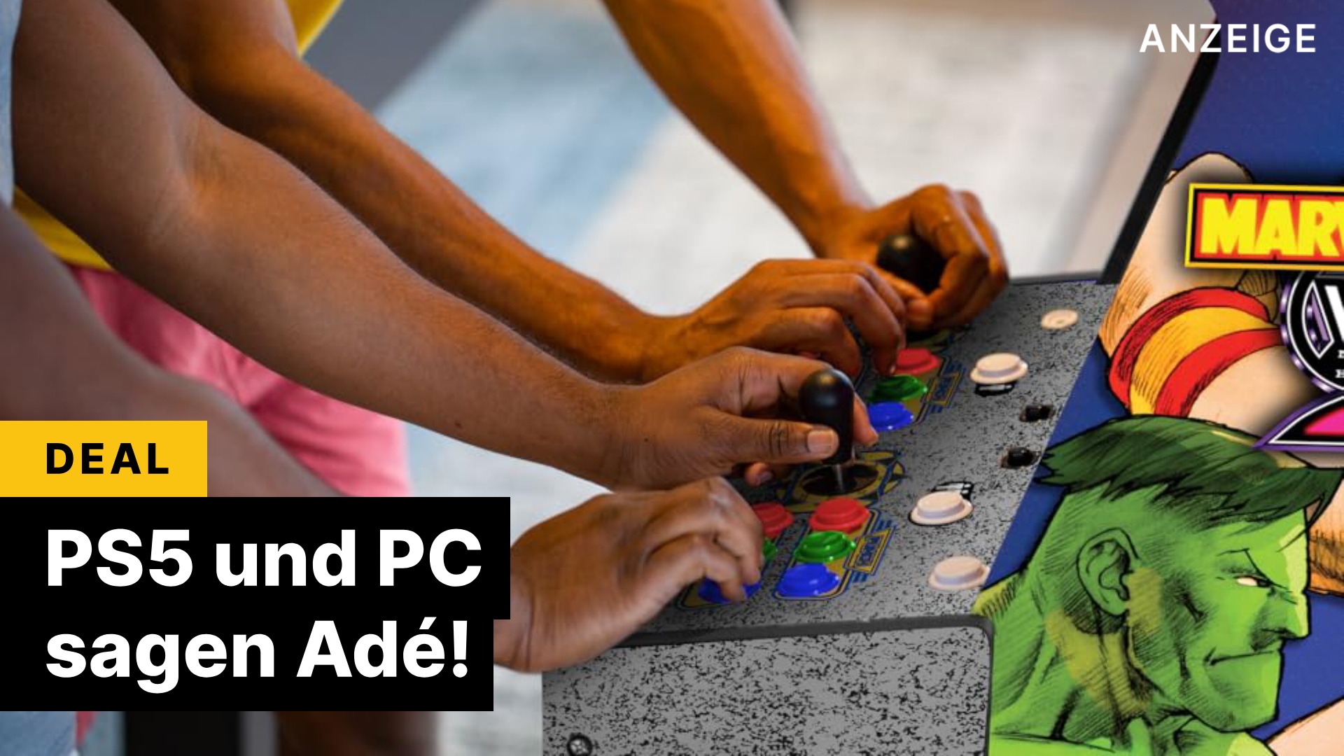 Deals: Wer braucht PS5 und PC?  -  Knallharte Zocker können sich jetzt günstig einen Arcade-Automaten ins Zimmer stellen! [Anzeige]