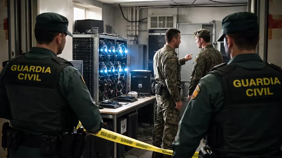 Kryptowährung - Ein Armeehauptmann wurde bestraft, weil er die Installation eines Computers zum Schürfen von Kryptowährungen auf einem Militärstützpunkt in Saragossa zugelassen hatte