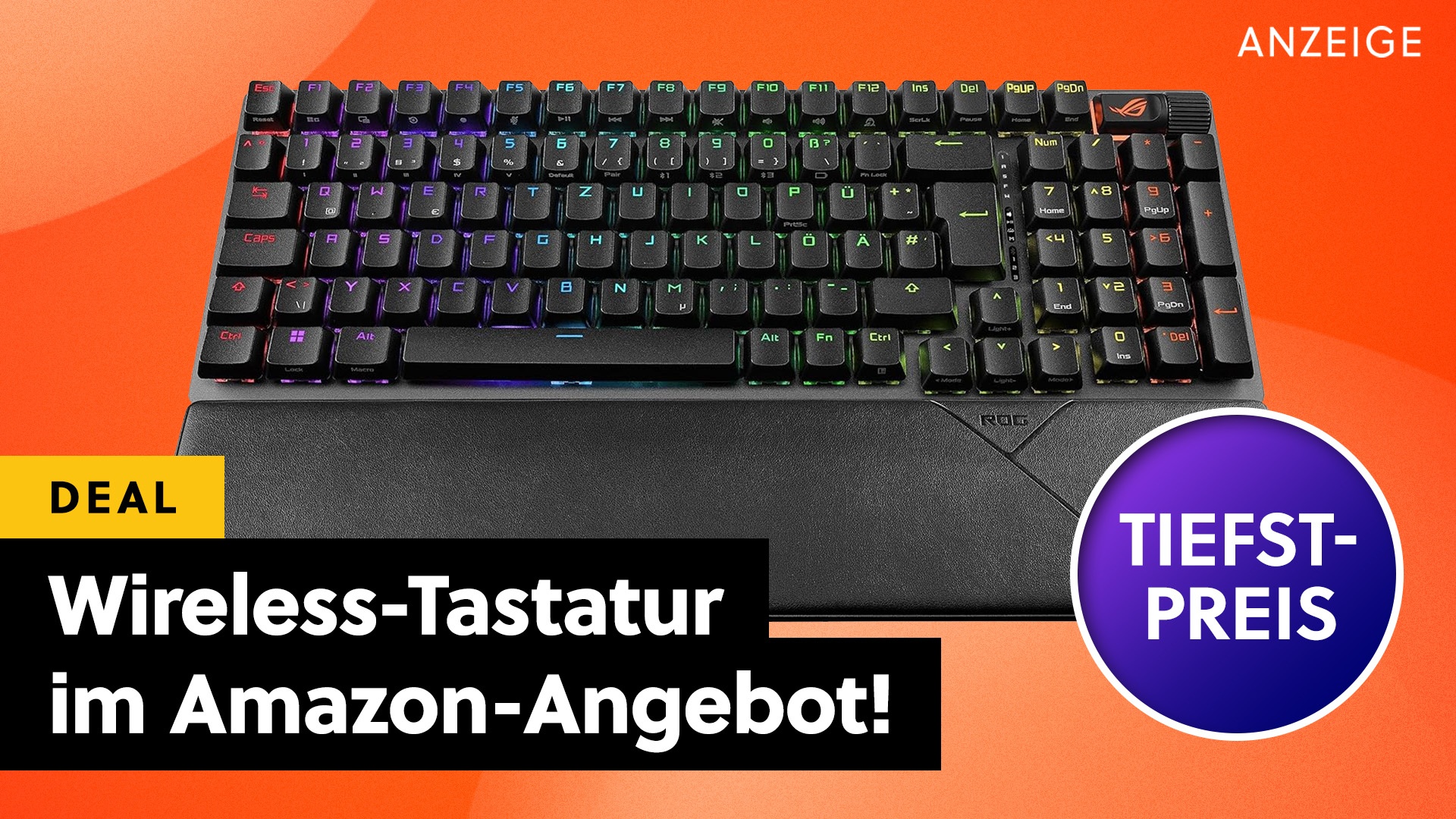 Kabellos, mechanisch & kompakt: Diese ASUS ROG Gaming-Tastatur macht einfach alles richtig und ist jetzt günstig wie nie