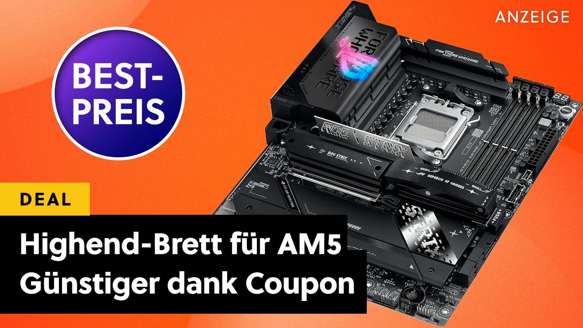 Deals: Günstig dank Coupon - Kaum jemand sieht diesen Rabatt: AM5 High-End-Board aktuell deutlich günstiger [Anzeige]