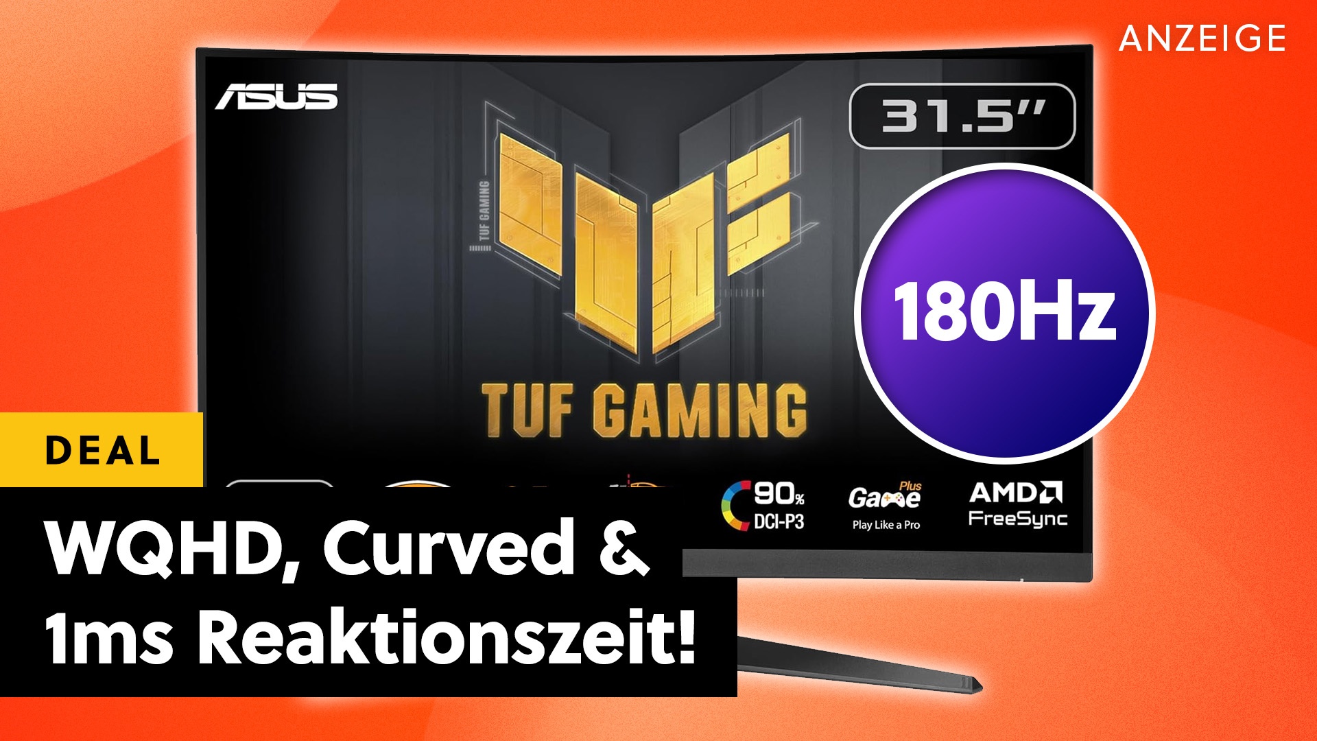 Teaser Computer Monitor 32 Zoll Curved Gaming-Monitor jetzt historisch günstig: ASUS etabliert ...