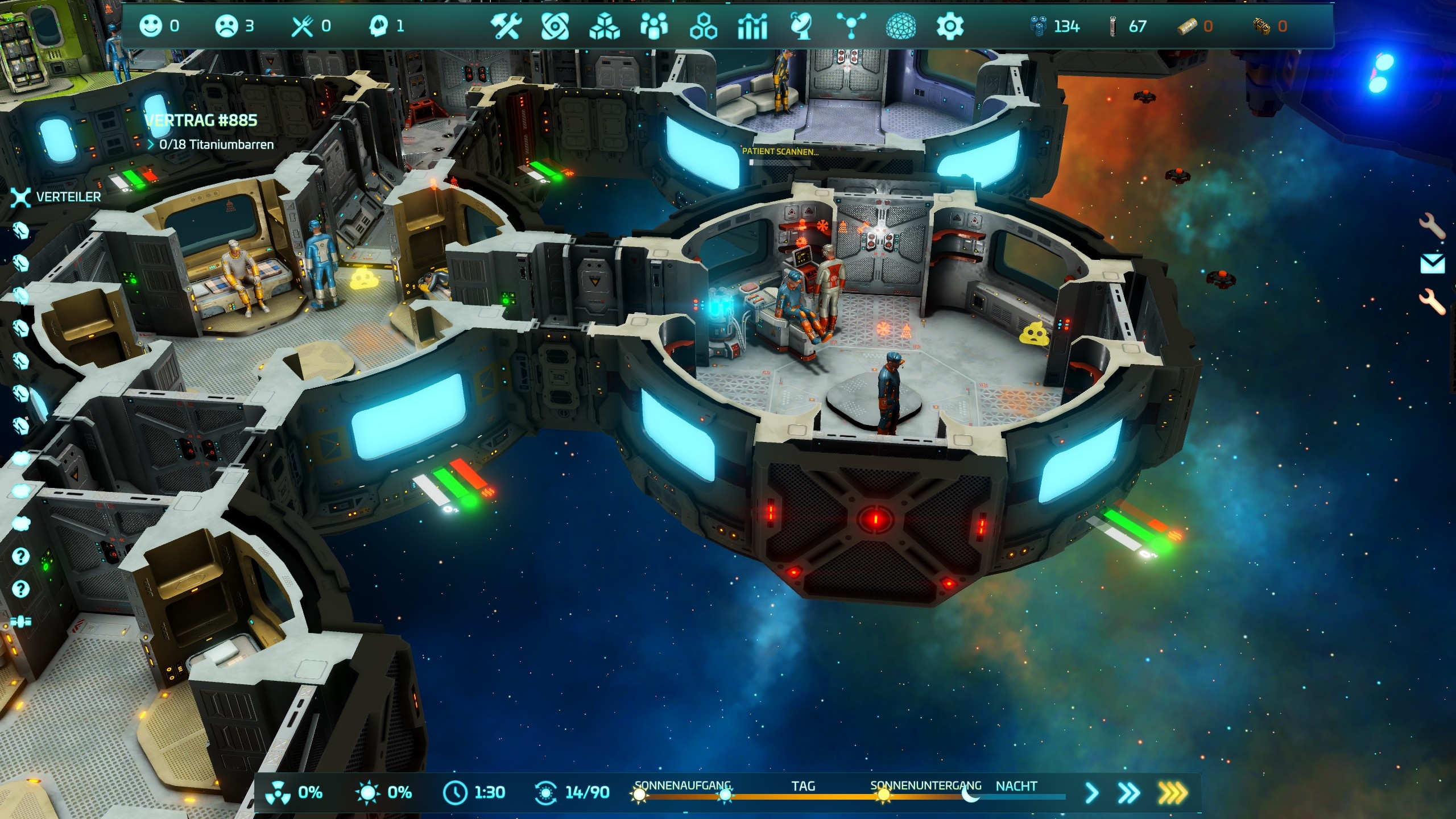 Base One Screenshots zum WeltraumAufbauspiel