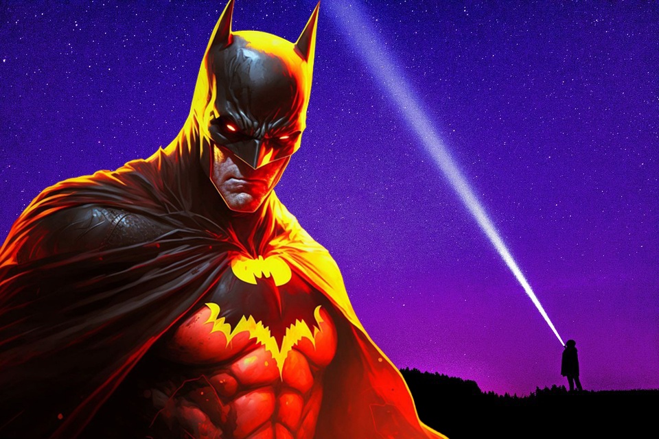 Batman-Gadget in echt: Tiktok-Star baut aus der hellsten Taschenlampe der Welt ein Bat-Signal