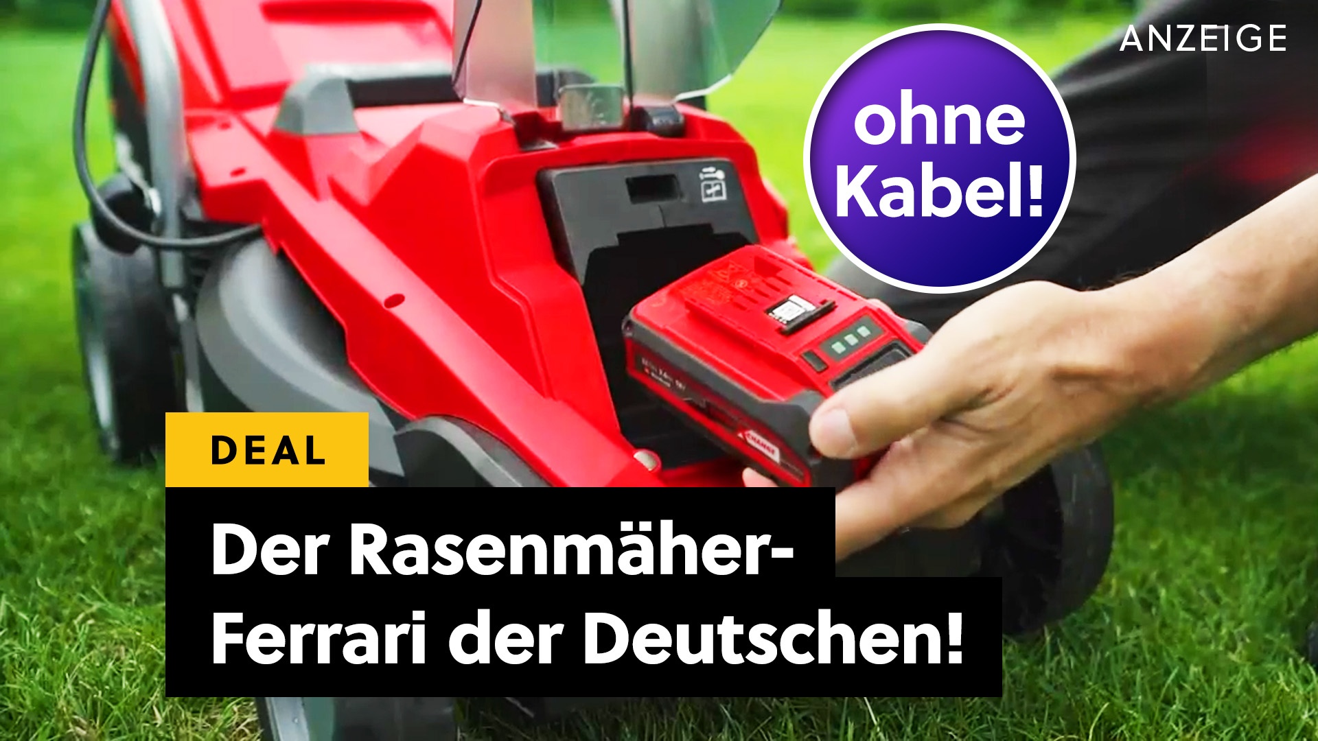 Deals: Kabelloser Rasenmäher - Das ist der meistverkaufte auf Amazon - ein Preis-Leistungs-Tipp! [Anzeige]