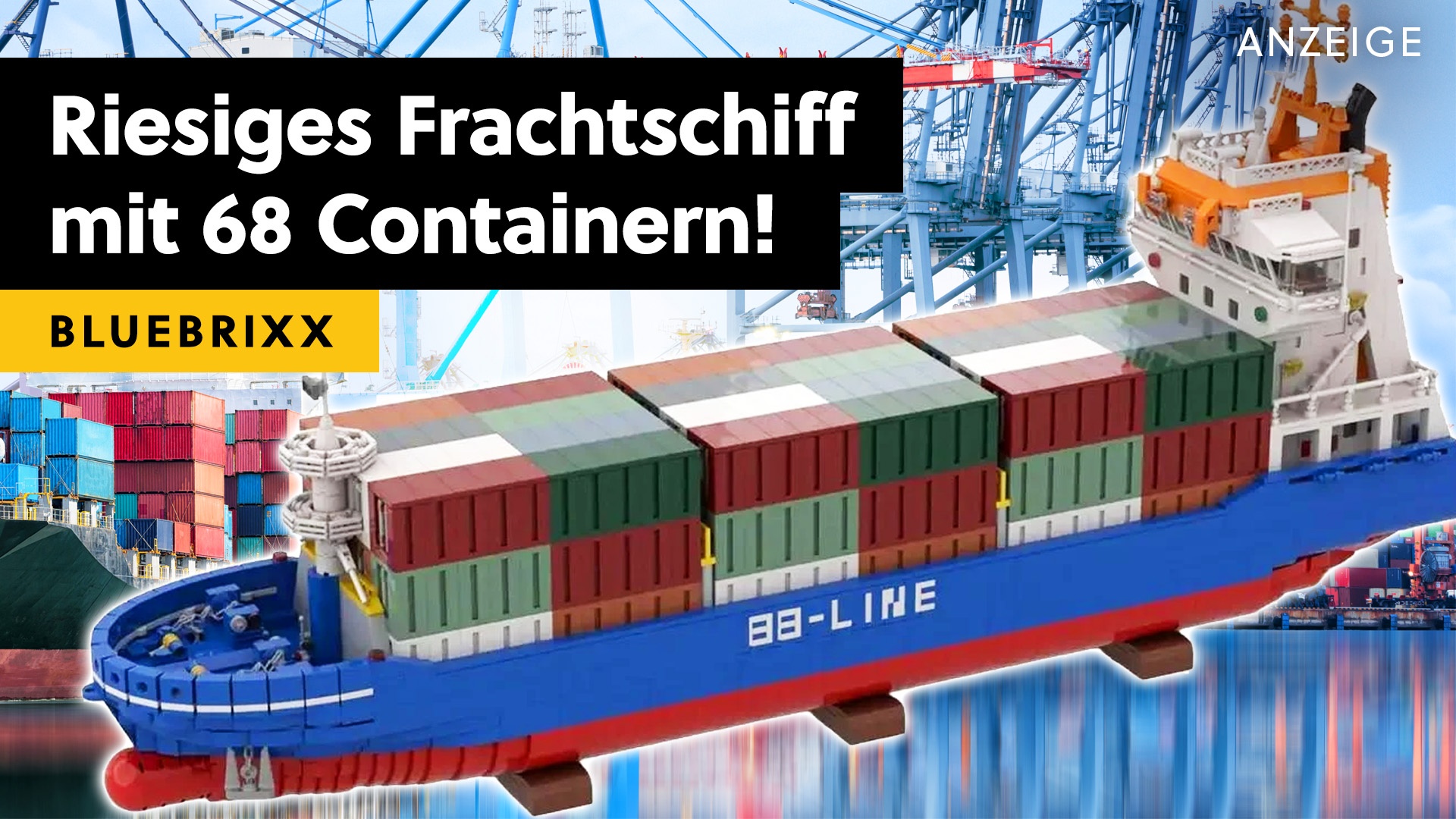 Deals: Frachtschiff - LEGO-Konkurrent BlueBrixx liefert Containerweise Bauspaß! [Anzeige]