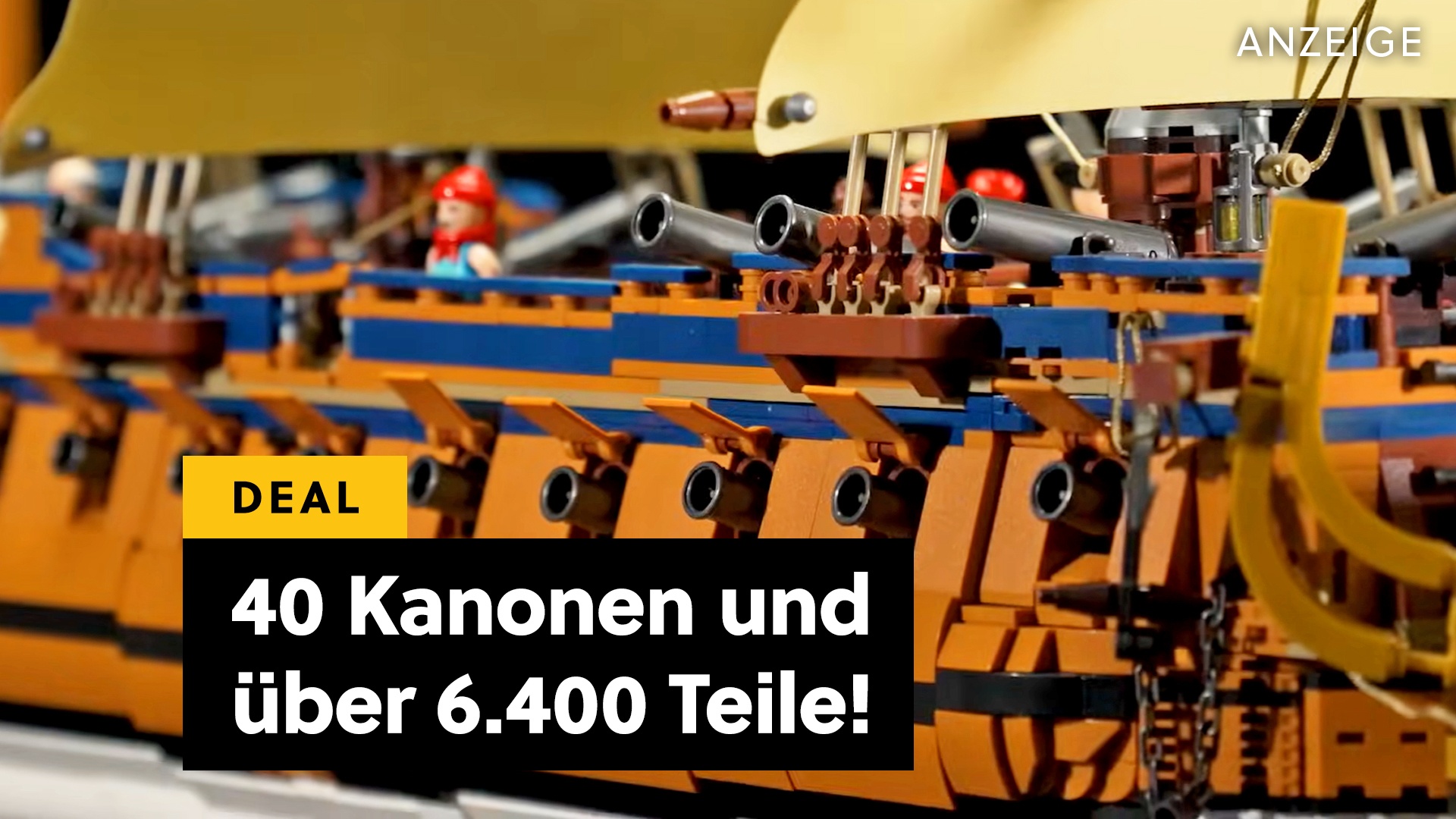 Deals: Blackbeard's Schiff - BlueBrixx haut wieder ein kolossales Set raus – mit 40 Kanonen [Anzeige]