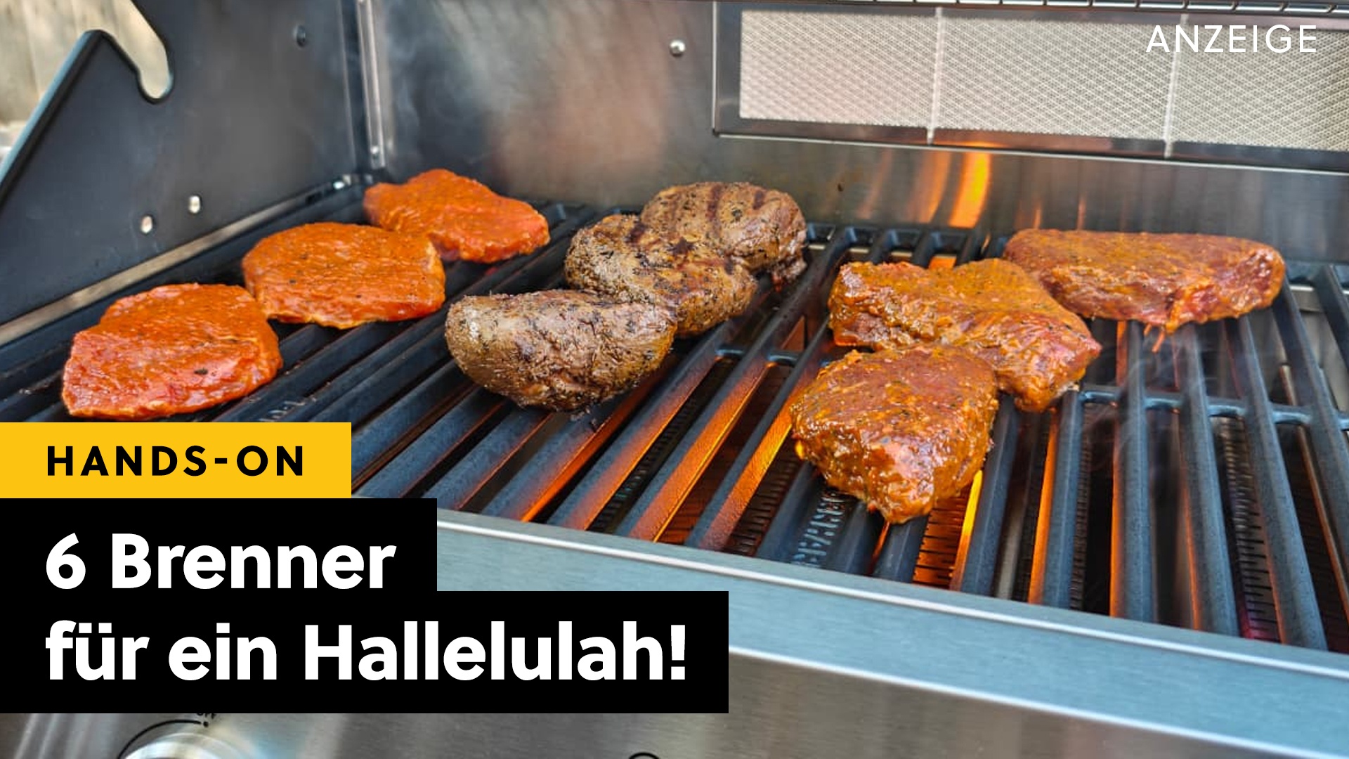 Deals: Neue BBQ-Revolution - Mit 4 Gussbrennern, Infrarot-Keramikbrenner & Seitenkochfeld [Anzeige]