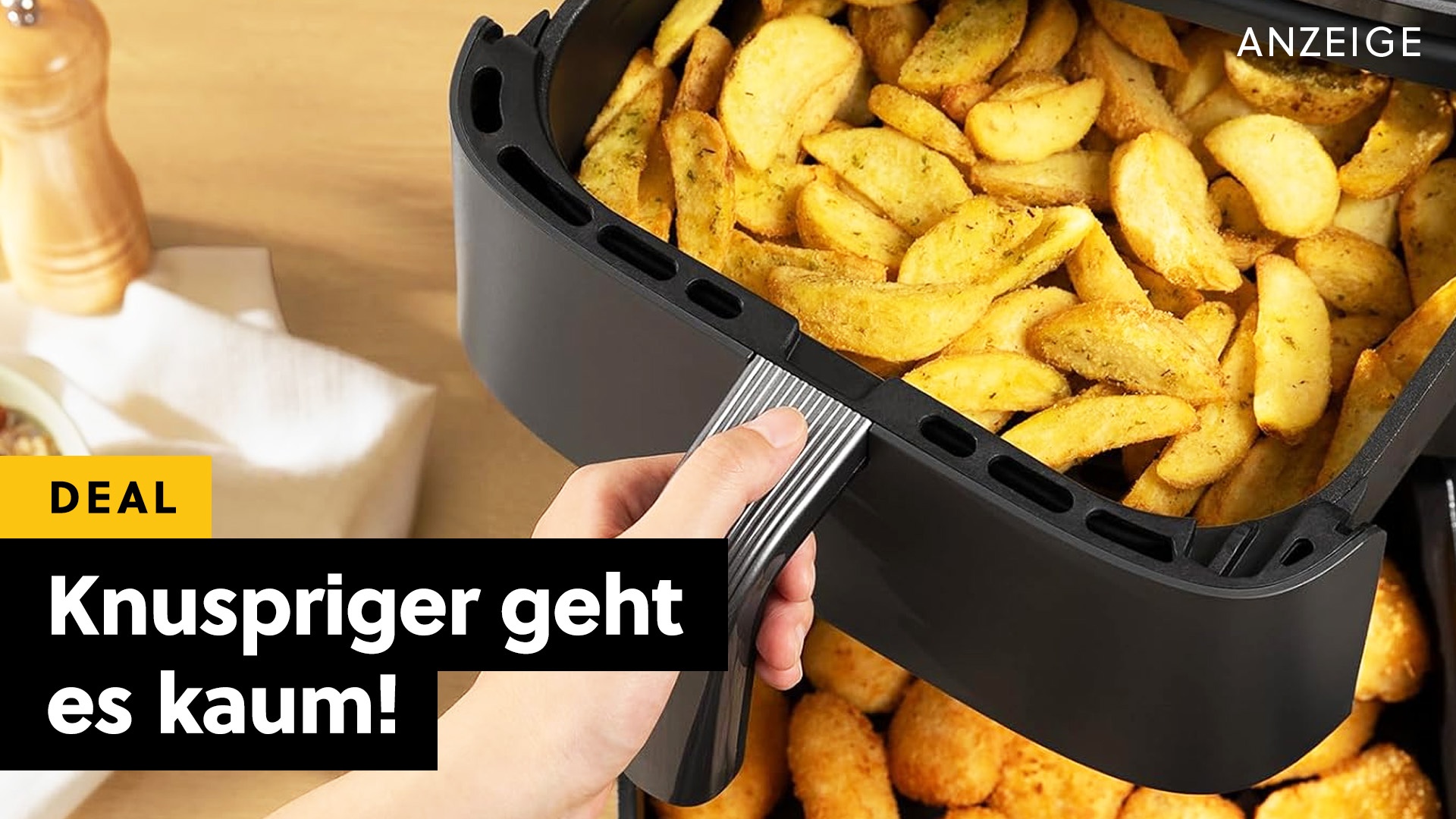 Deals: Airfryer - Platzsparende Heißluftfritteuse jetzt zum Tiefstpreis [Anzege]