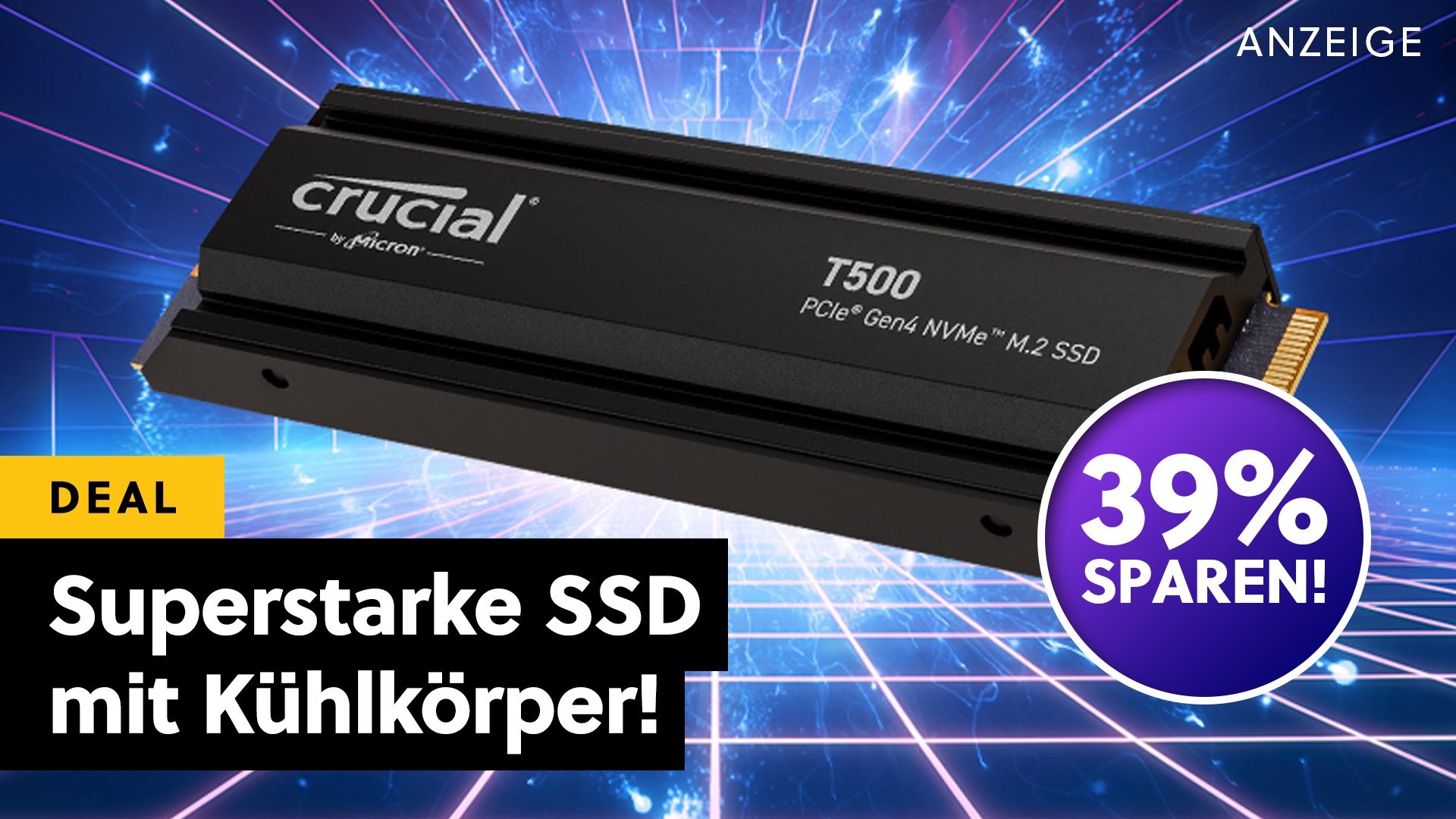 Deals: Crucial SSD - Gönnt euch schnellen Speicher zum stark reduzierten Sonderpreis bei Amazon [Anzeige]