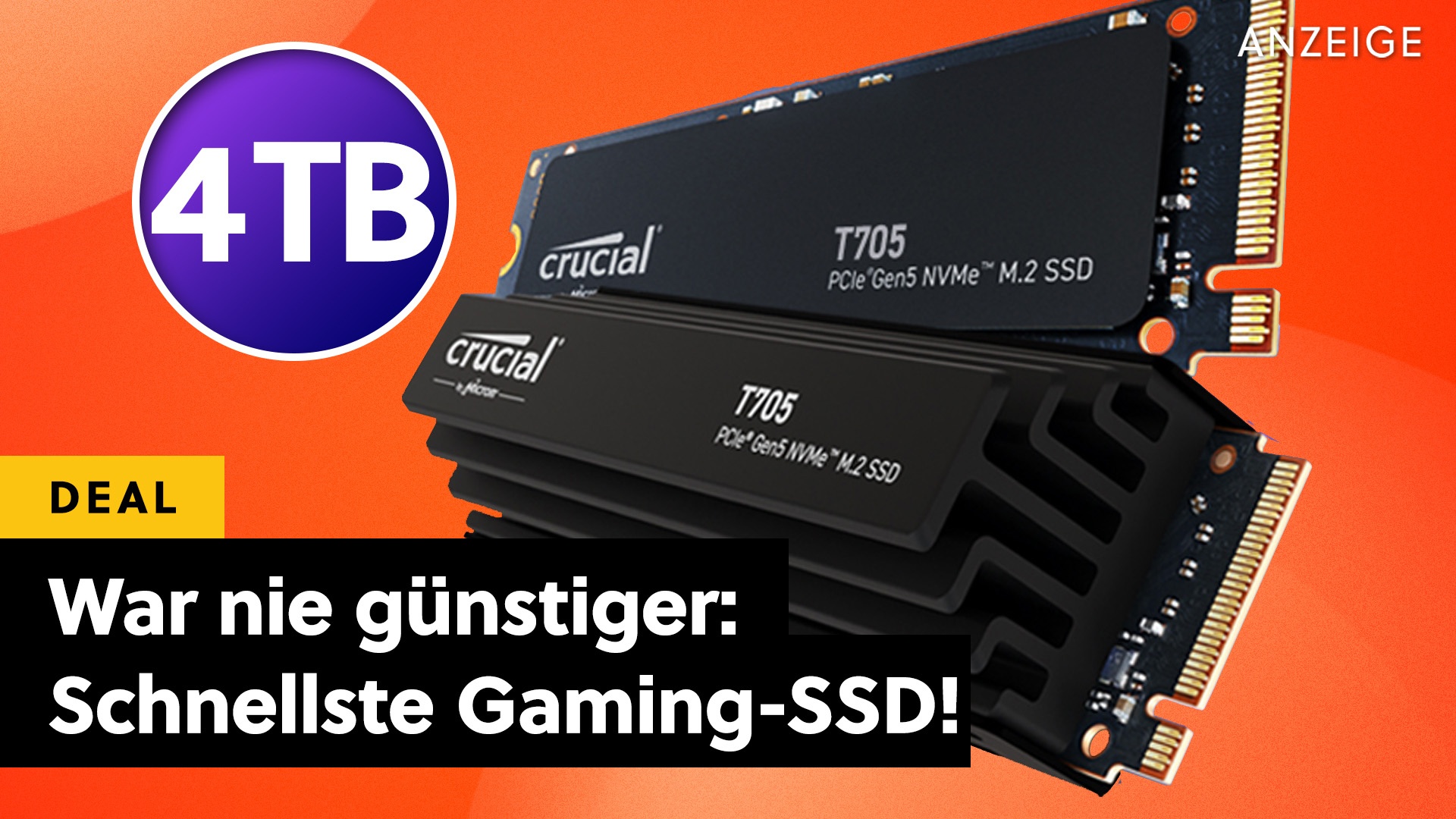 Die wohl schnellste 4TB SSD der Welt ist günstig wie nie: Crucials Monster zum halben Preis im Angebot!