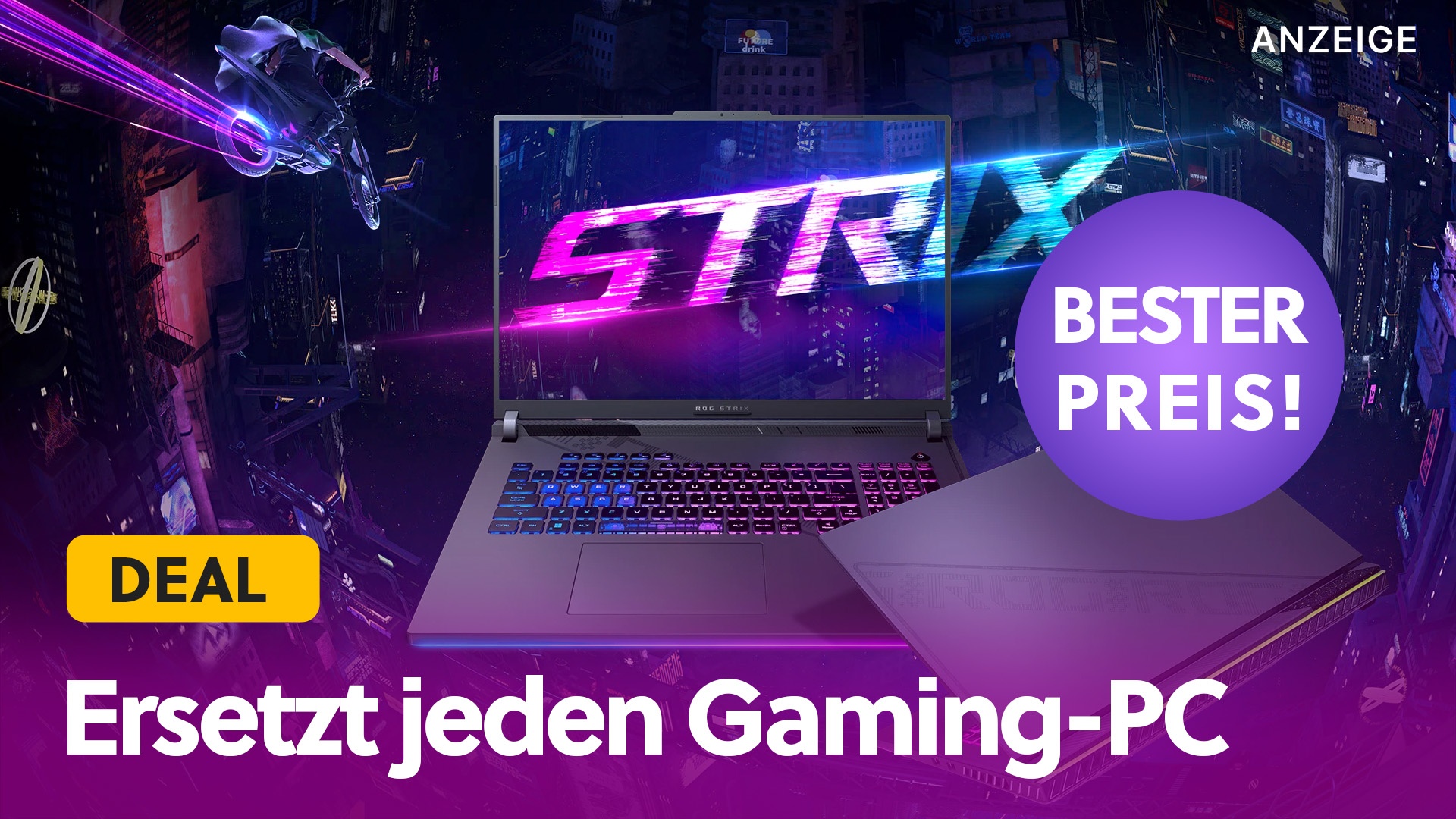 Echter Ersatz für Gaming-PCs mit fetter Hardware: ASUS Laptop mit RTX 4070, i7 und mehr als 144Hz erreicht neuen Bestpreis