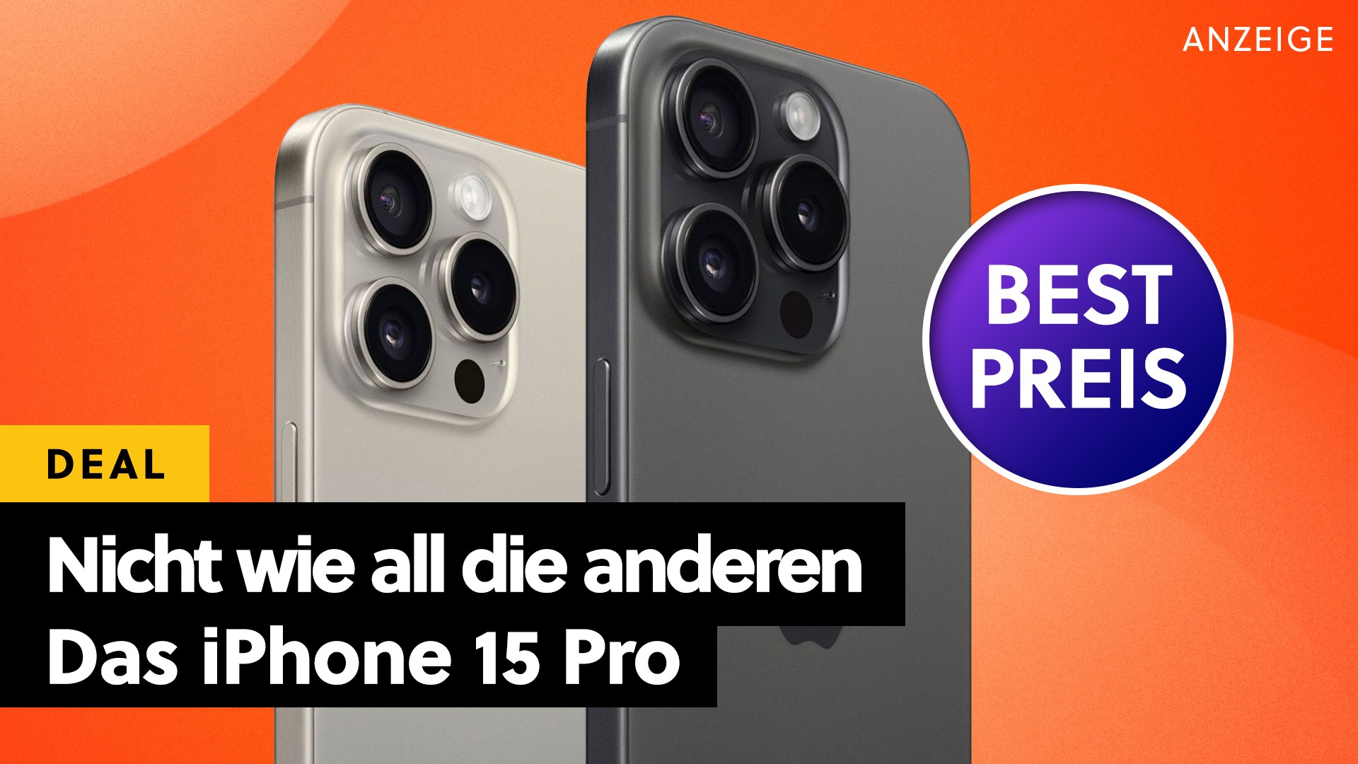 iPhone-Angebot bei Amazon: Das neue Apple-Flaggschiff mit der besten Kamera iPhone 15 Pro gibt's gerade zum Bestpreis!