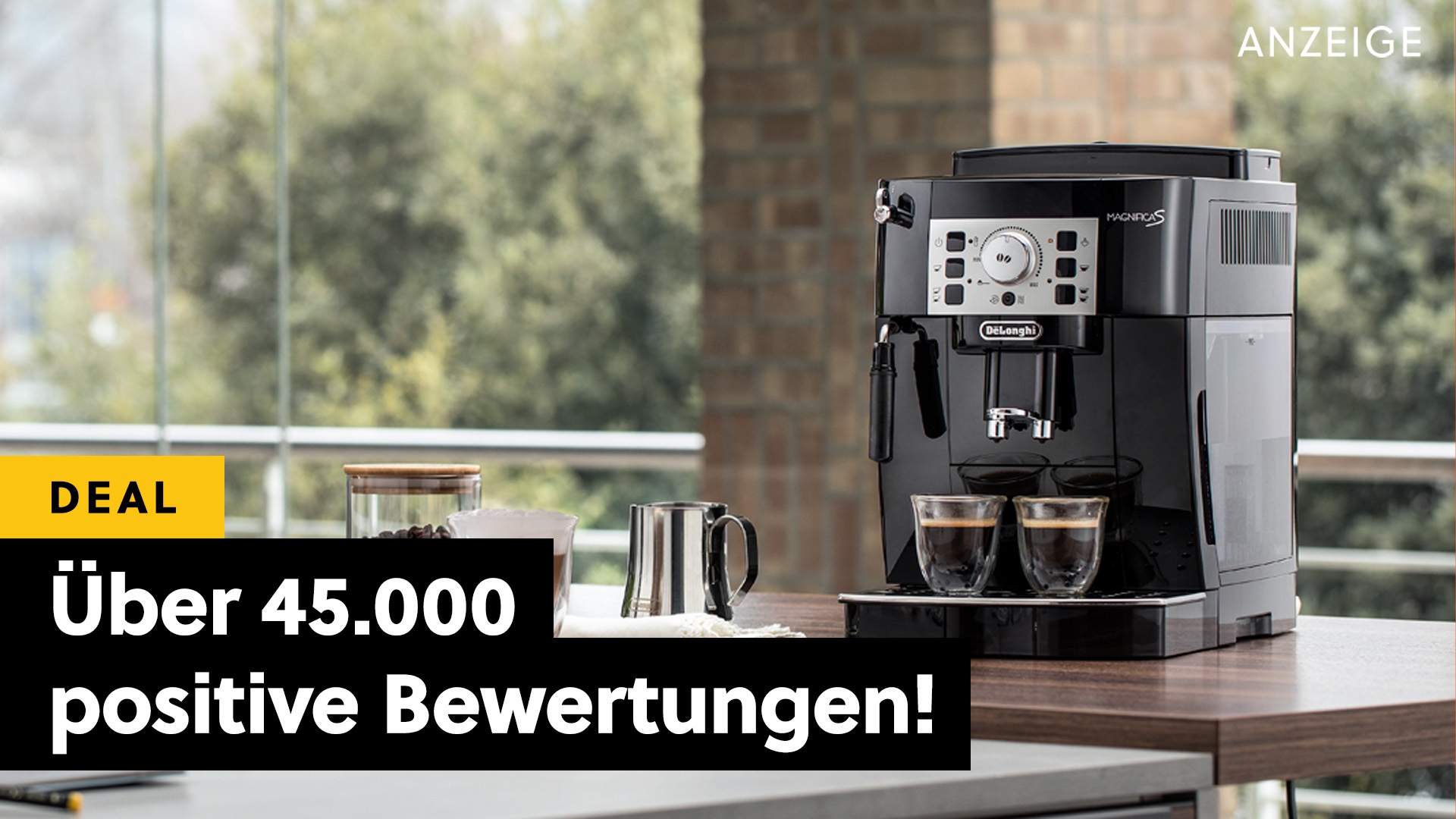 Über 45.000 positive Bewertungen feiern diesen Kaffeevollautomaten: Der Bestseller Nr. 1 nur für kurze Zeit im Amazon-Angebot!