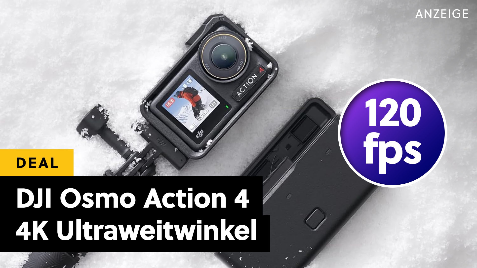 DJI Action-Kamera mit 4K/120fps im Amazon-Angebot: Wasserdichte GoPro-Alternative mit Ultraweitwinkel