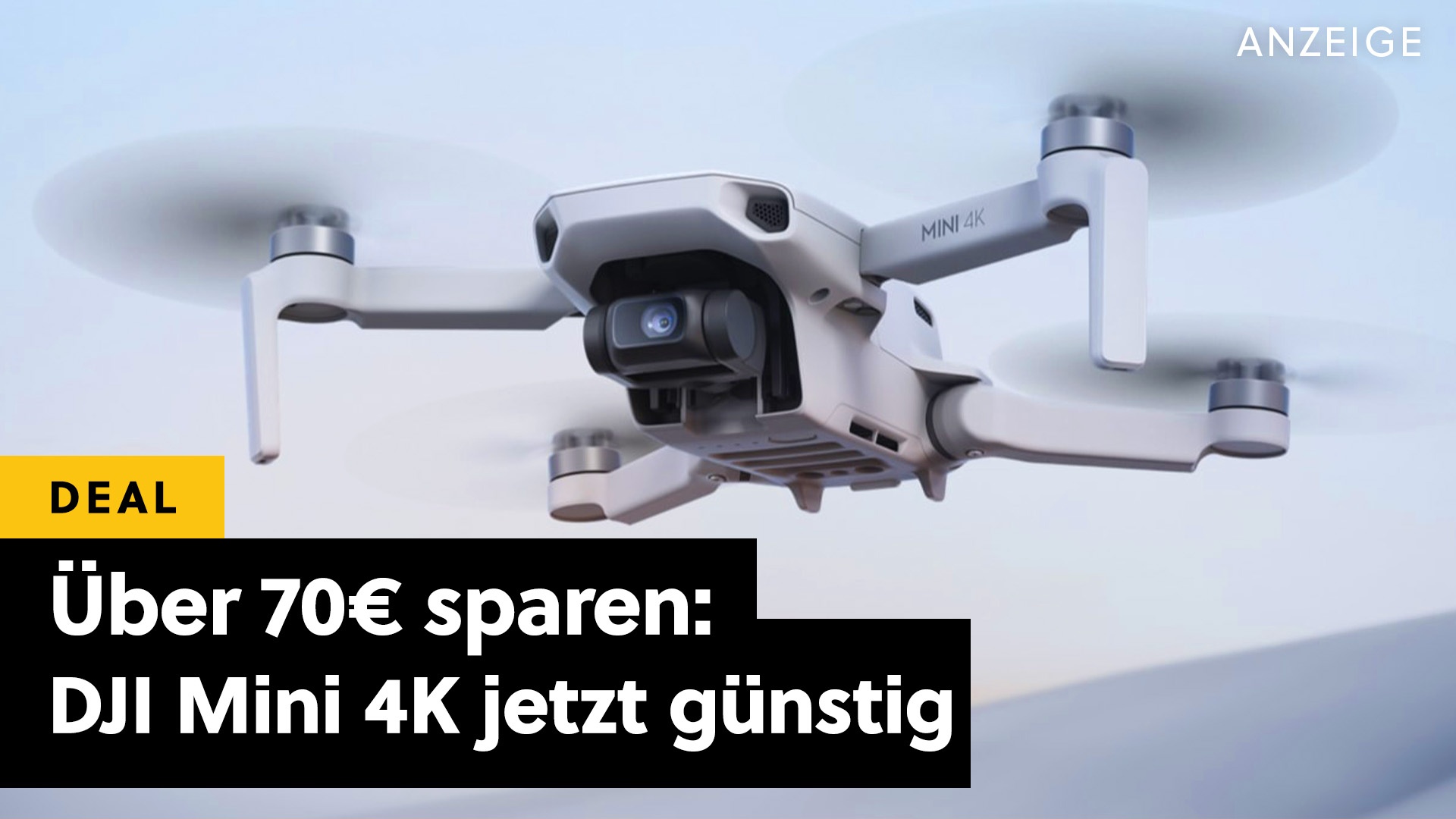 Deals: 75 Euro sparen! - DJI Mini 4K Drohne extrem günstig – 4K Kamera, unter 250g, kein Führerschein nötig! [Anzeige]