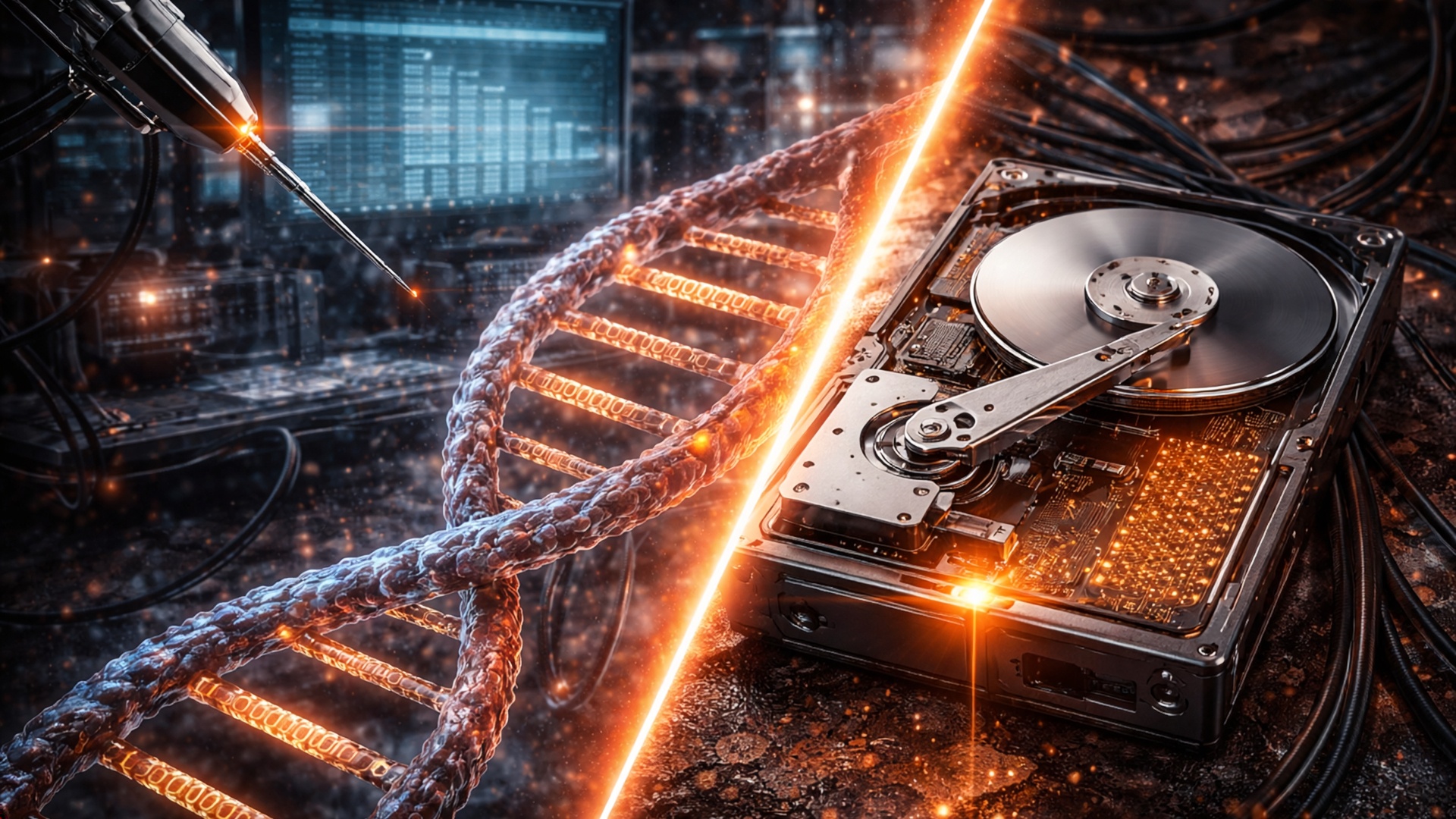 Wissenschaft - Das Ende des Speicherplatz-Mangels? Eine wiederbeschreibbare DNA-Festplatte rückt näher – und könnte Datenspeicher völlig neu definieren