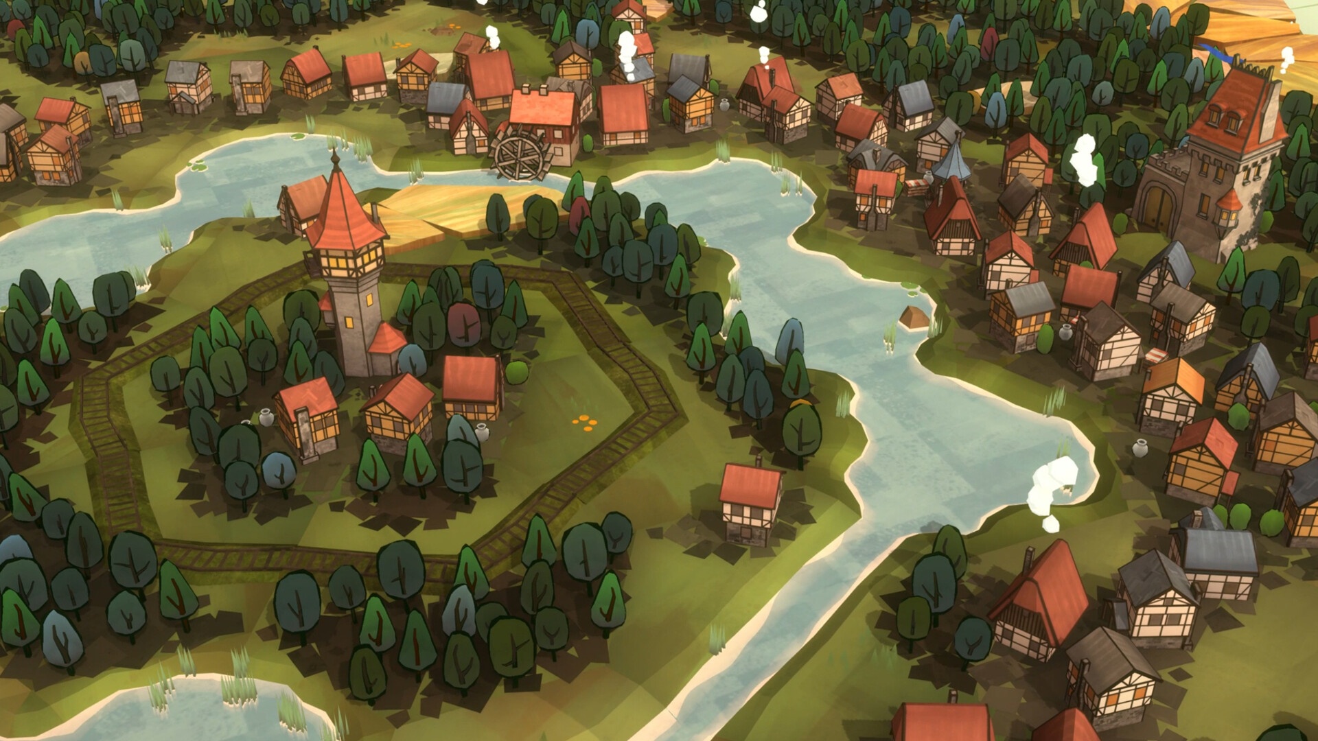 News: Dorfromantik - Der deutsche Aufbau-Hit bekommt einen Mittelalter-DLC und ja, natürlich gibt es auch Burgen, ihr werten Ritter-Fanatiker