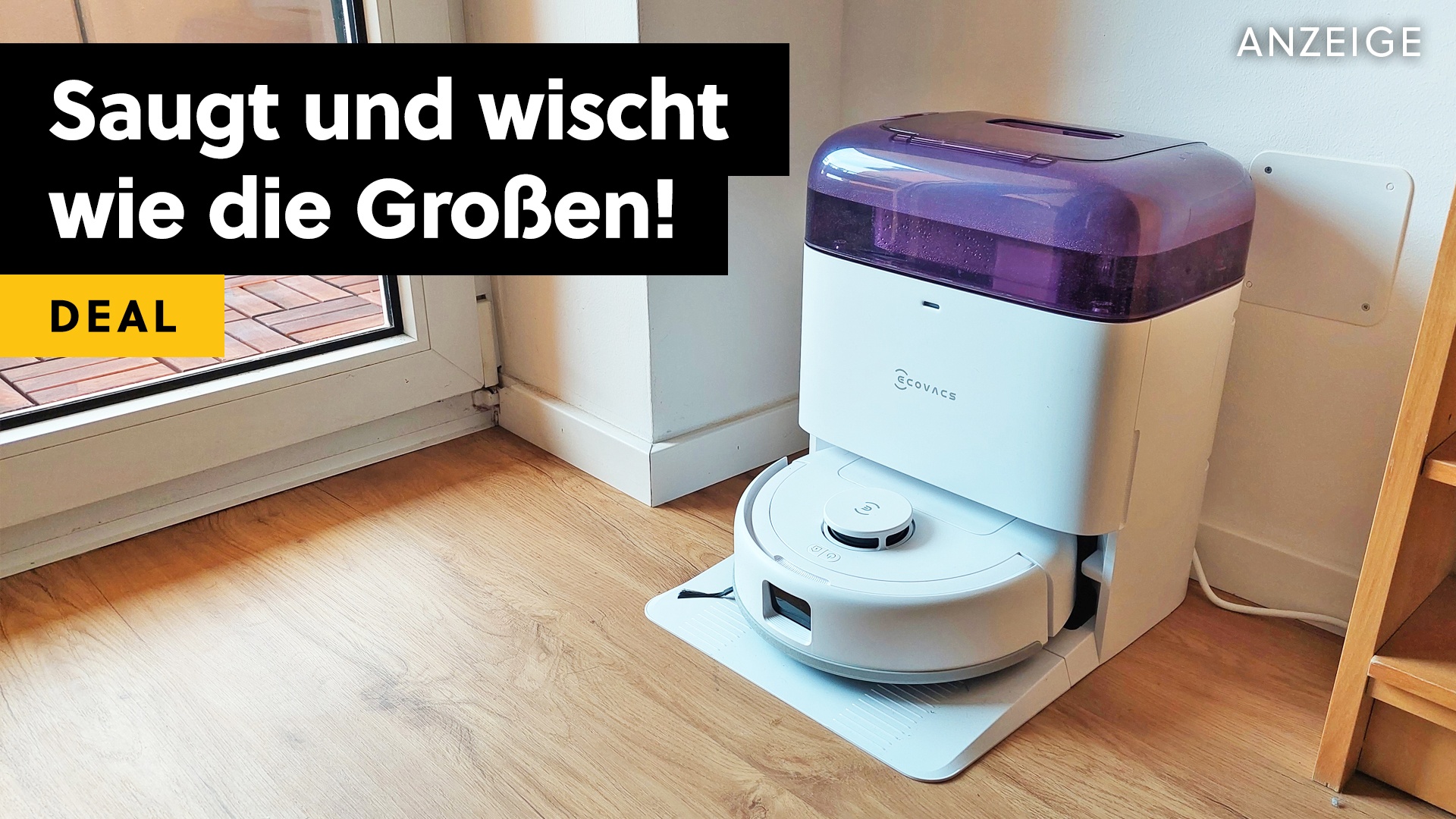 Kleiner Saugroboter, großartige Leistung: Was vor kurzem noch High-End war, packt ECOVACS jetzt in ein winziges Gesamtpaket!