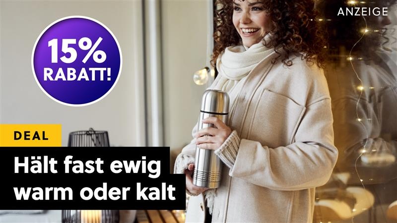 Deals: Hochwertige Isolierflasche - Stundenlang im neuen Game versumpft und trotzdem sind Kaffee oder Tee noch heiß [Anzeige]