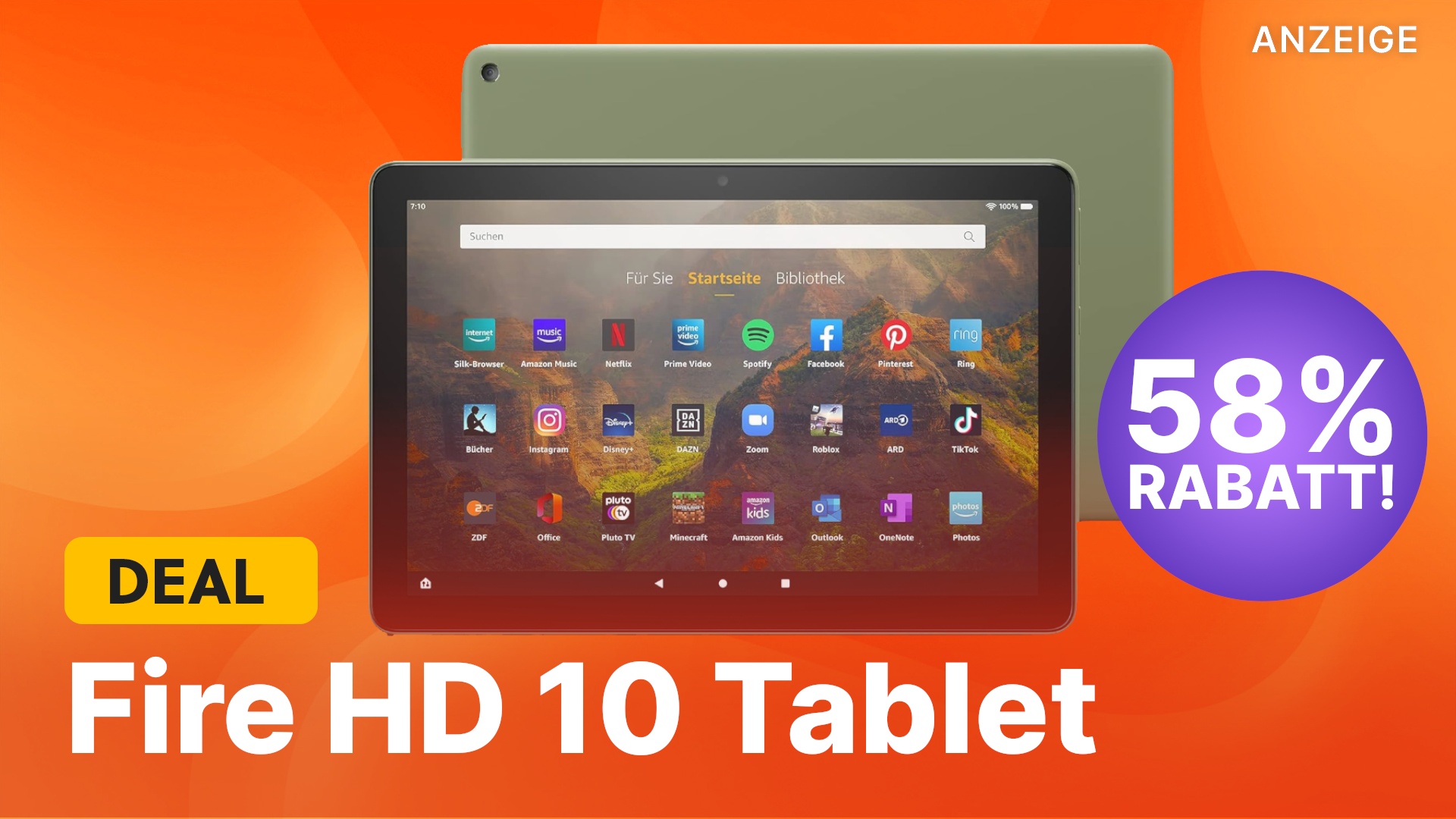 Holt euch jetzt das geniale Fire HD 10 Tablet mit 58 Prozent Rabatt!