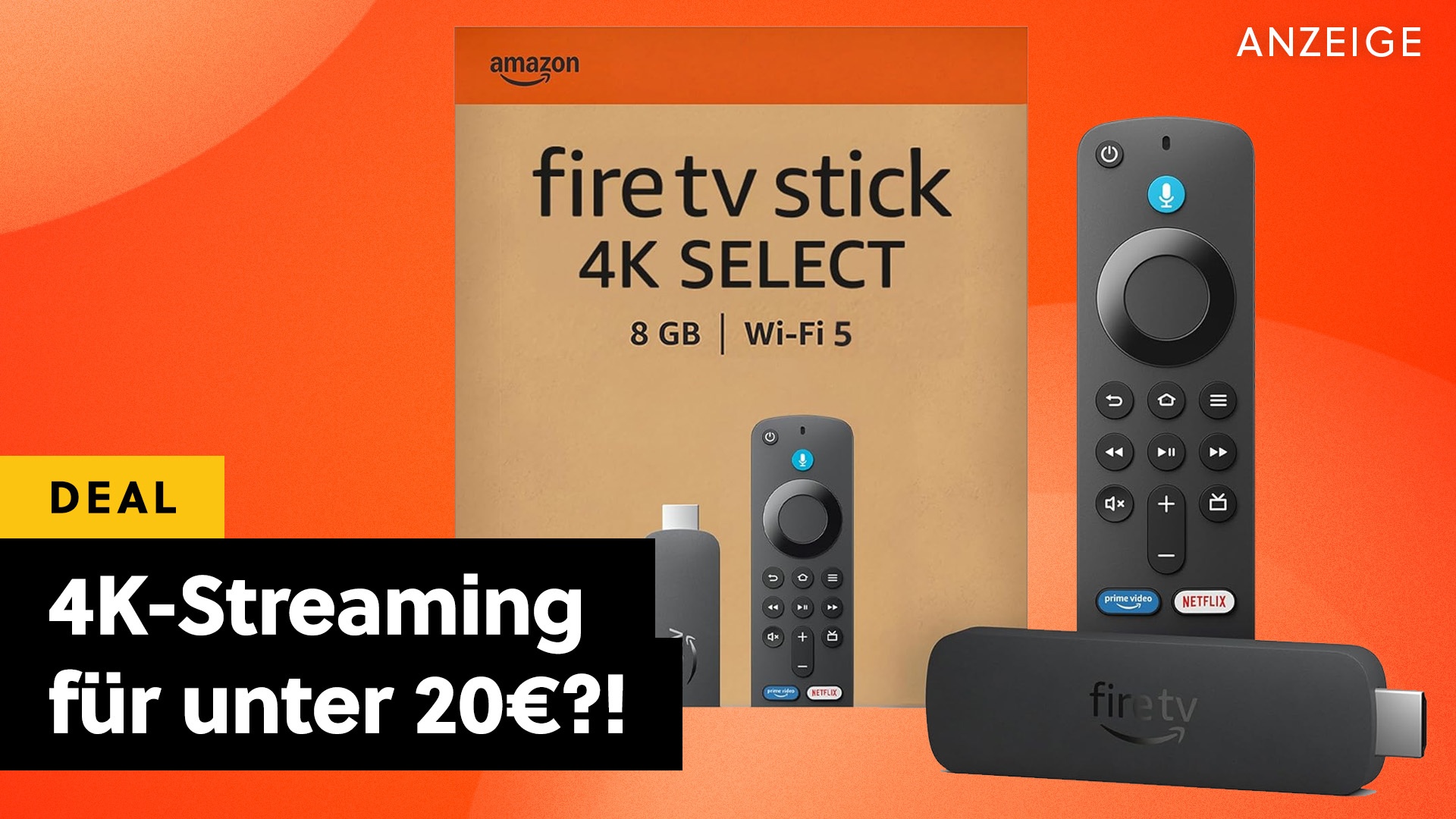 Deals: Streaming-Stick - Den brandneuen Amazon FireTV 4K könnt ihr aktuell für nur 19 Euro abstauben! [Anzeige]