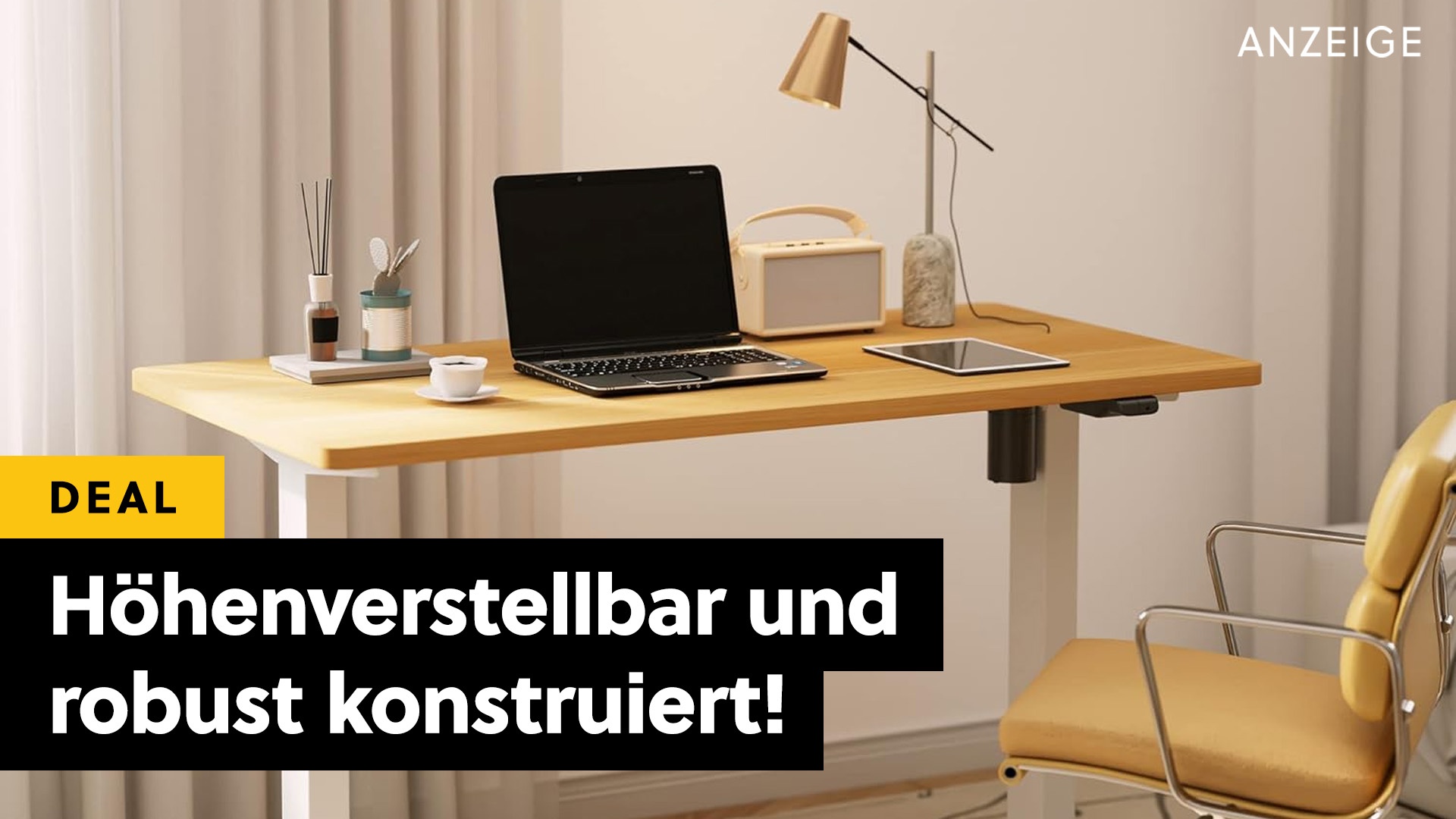 So macht mir Home-Office wieder Spaß: Mit über 3.000 positiven Rezensionen ist dieser höhenverstellbare Schreibtisch ein Meisterstück!