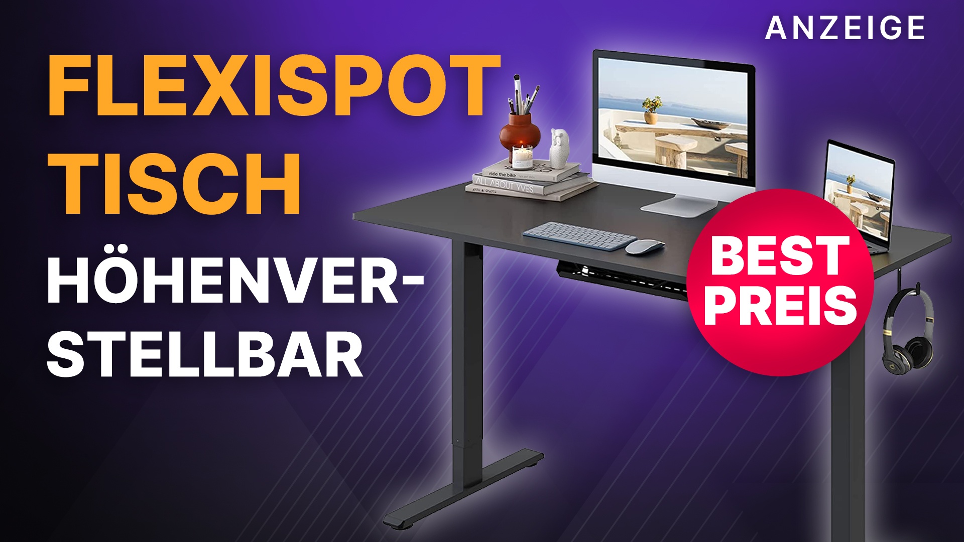 Höhenverstellbarer Schreibtisch im MegaAngebot bei Amazon Bestes Upgrade fürs Home Office!