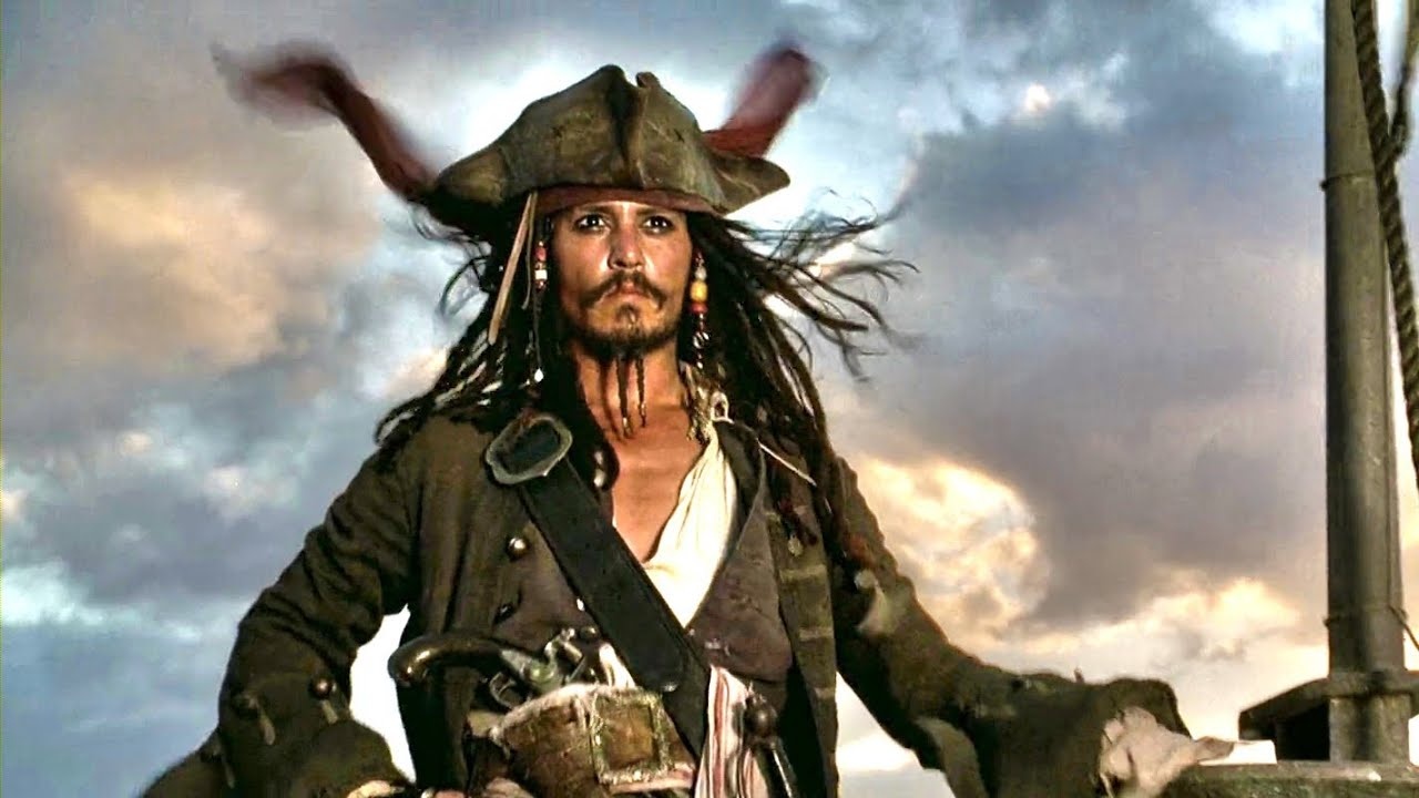 Johnny Depp as Jack Sparrow in a cinematic shot
