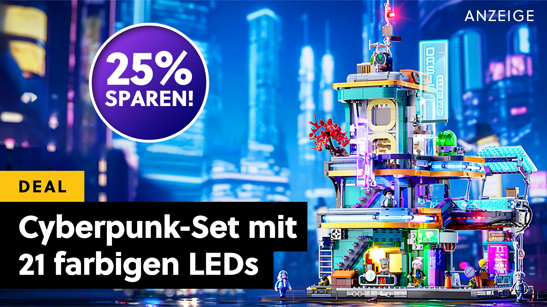 Dieses Cyberpunk-Set lasert LEGO weg: Mit weit über 2077 Teilen bietet es ein Feature, das selbst Night City erblassen lässt!