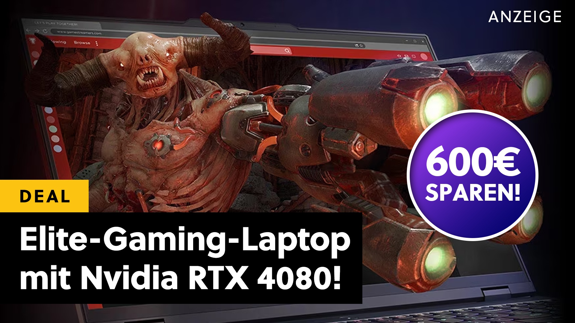 Dieser Gaming-Laptop mit RTX 4080 lehrt selbst gestandenen High-End-PCs das Fürchten und ist schon jetzt im Black Friday-Stil reduziert!