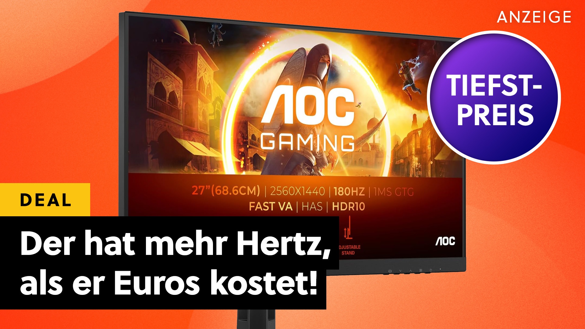 Deals: Mehr Hertz als Euros - Monitor mit über 144Hz jetzt im Angebot - günstiger geht's nicht! [Anzeige]