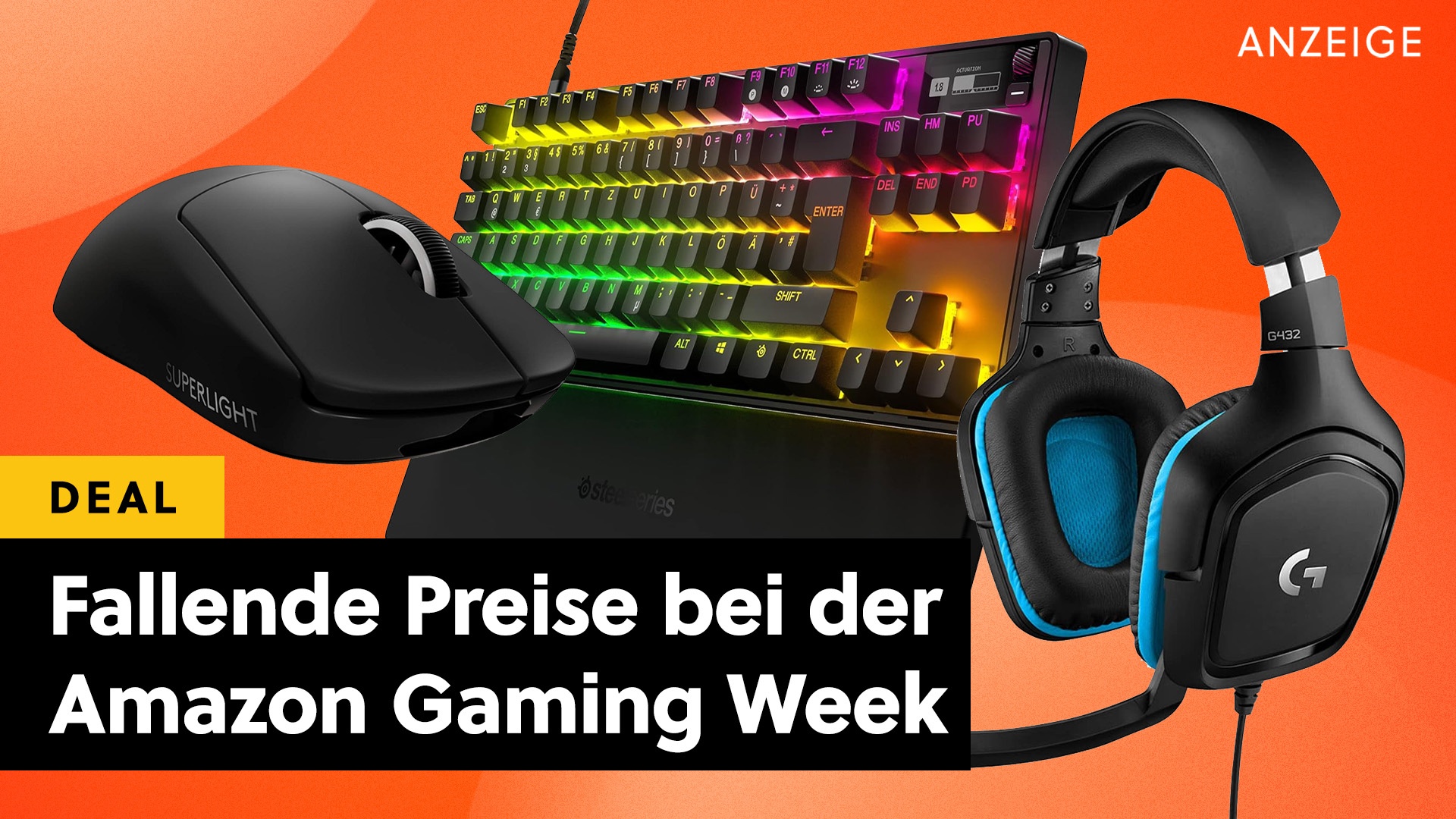 Die Amazon Gaming Week stiehlt der gamescom die Show: Schnappt euch Mäuse, Tastaturen, Headsets & Co. zu spottbilligen Preisen!