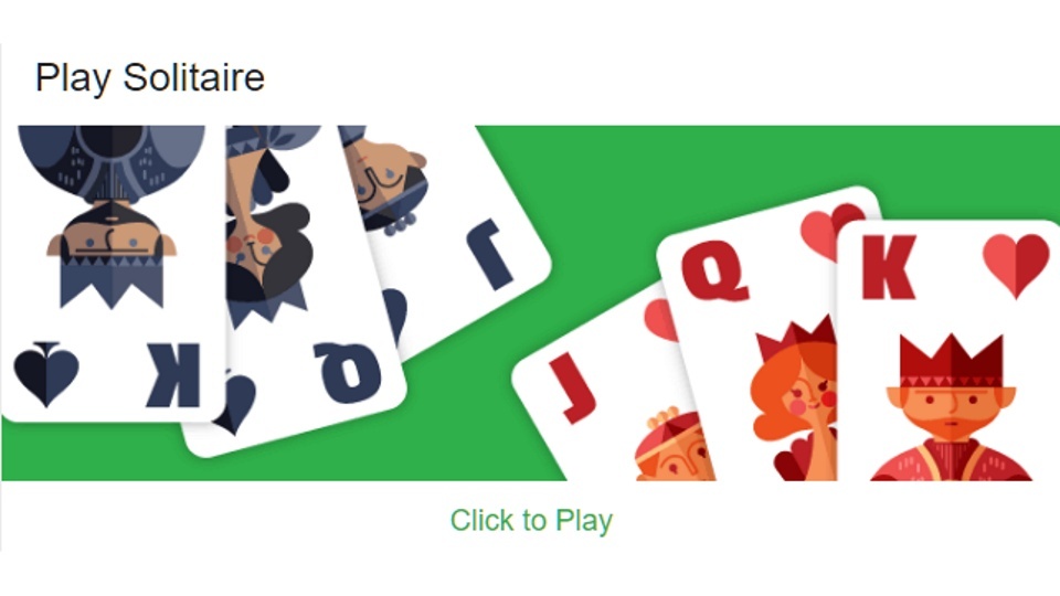 Google lässt Solitaire und Tic-Tac-Toe in der Suchmaschine