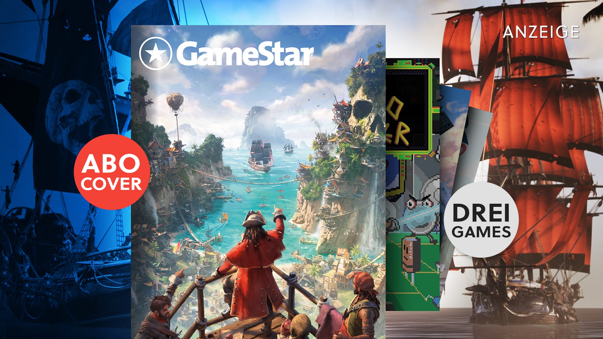 Heft: Neues GameStar-Heft - Corsair Cove lehrt seinen großen Bruder Anno das Fürchten, Black Flag Resynced holt die Piraten von vor 13 Jahren zurück