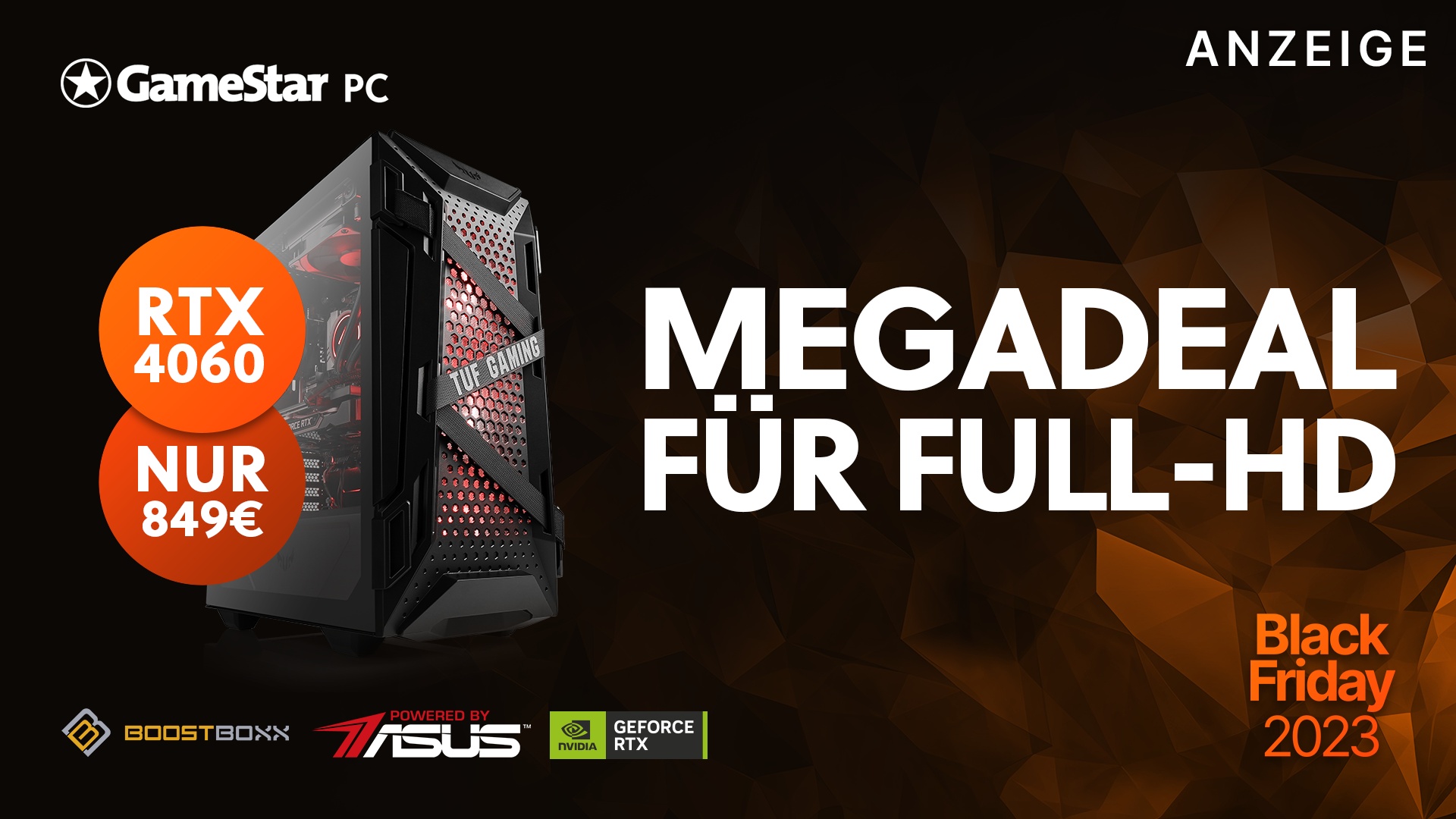 Gaming-PC für weit unter 1000€: Die Black Friday Edition FHD des GameStar PC gibt’s jetzt zum Spottpreis