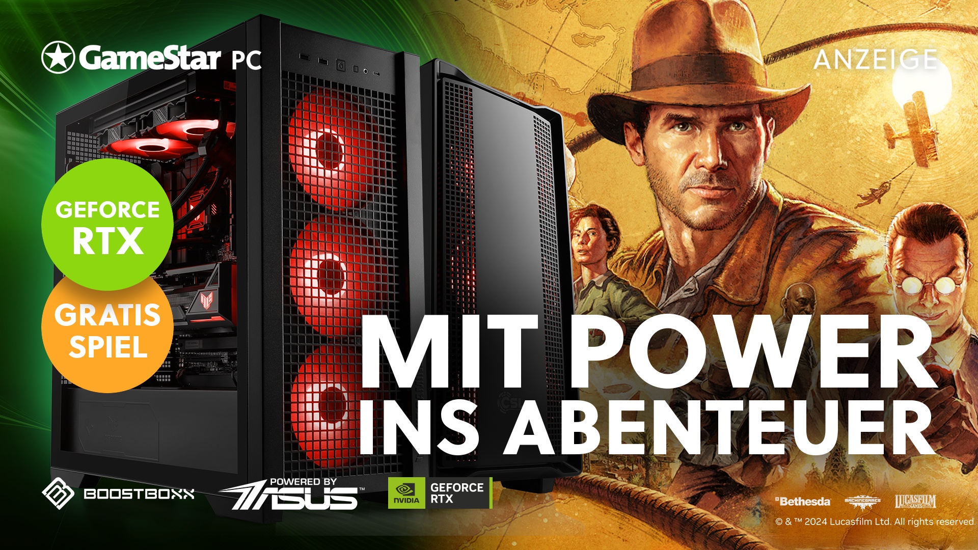 Letzte Chance auf krasse GameStar PC-Deals mit GeForce-RTX-Grafik und Indiana-Jones-Vollversion