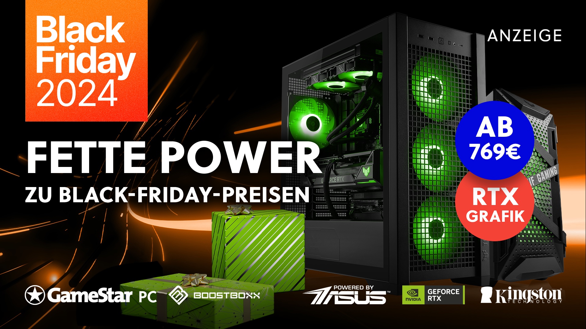 Black Friday aujourd'hui : des PC de jeu puissants avec graphiques GeForce à partir de 770 € seulement