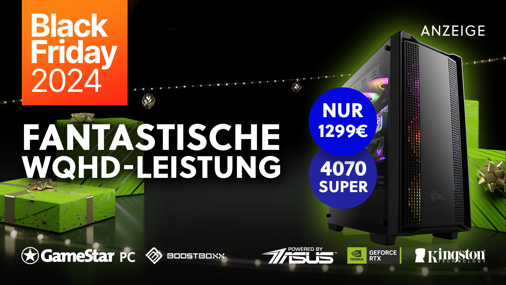 Günstiger bekommt ihr nichts Vergleichbares! Unser WQHD Gaming-PC mit RTX 4070 Super schlägt jeden Preisvergleich