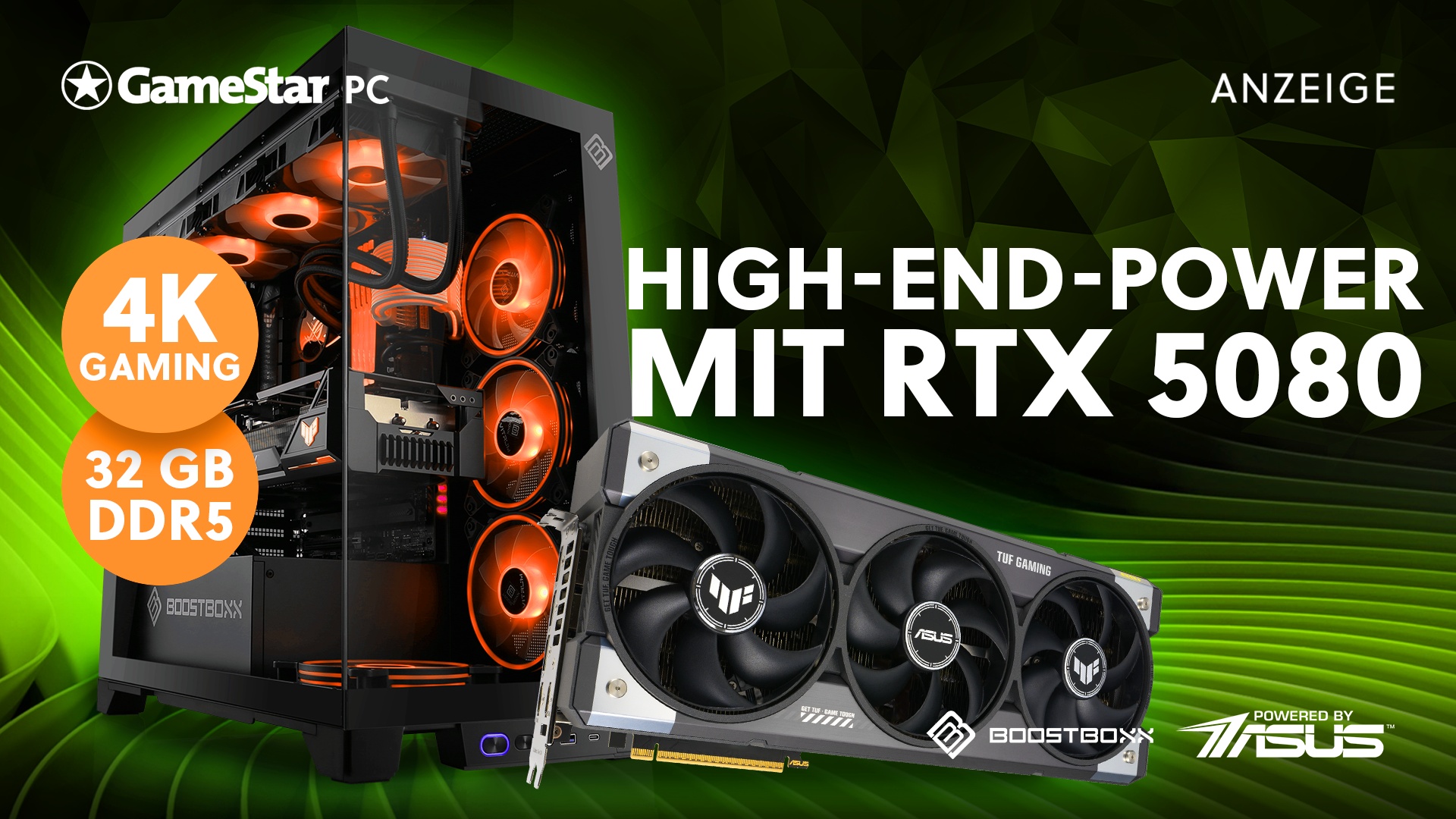 Bei uns noch verfügbar: Nvidia GeForce RTX 5080 im erstklassigen High-End-Rechner für atenberaubendes 4K