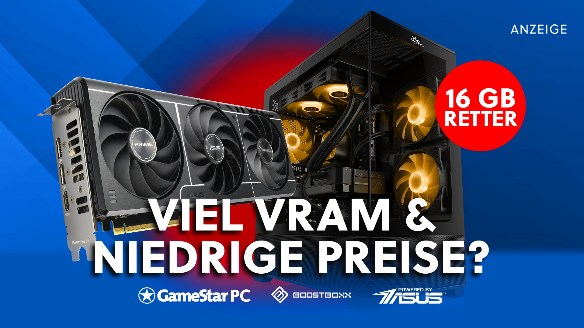 Deals: 16 GB - AMD-Grafikkarte mit massig Videospeicher ist die Preis-Leistungs-Rettung [Anzeige]